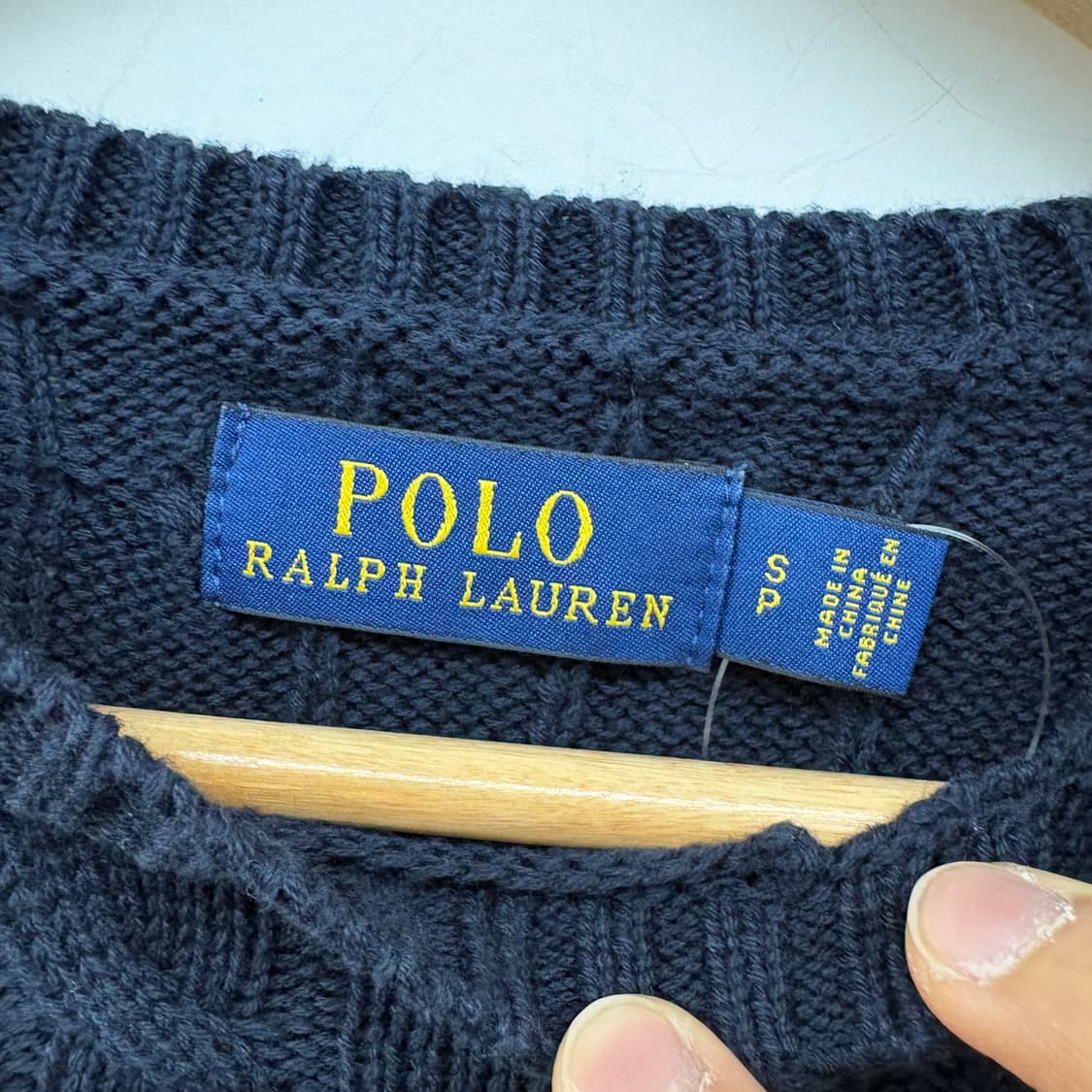 폴로 랄프로렌 네이비 꽈배기 니트 남s 상품이미지3