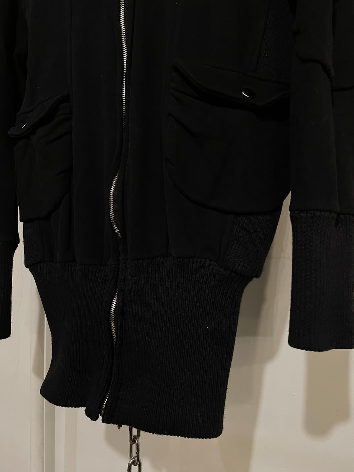 지브라 패턴 십자가 블랙 후드집업 갸루 펑크 y2k 상품이미지5