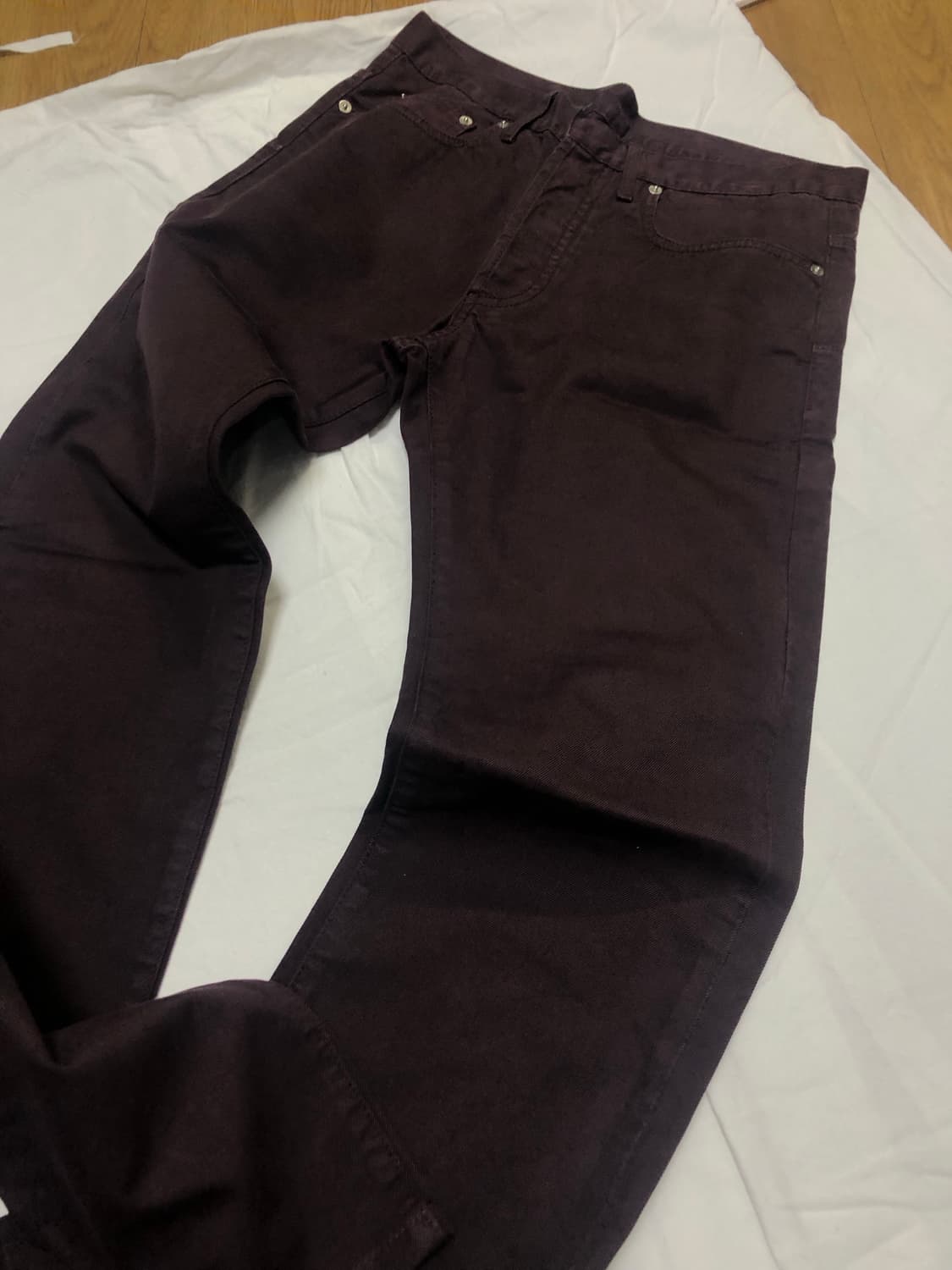 30) 디올옴므 버건디 코튼 팬츠 상품이미지2