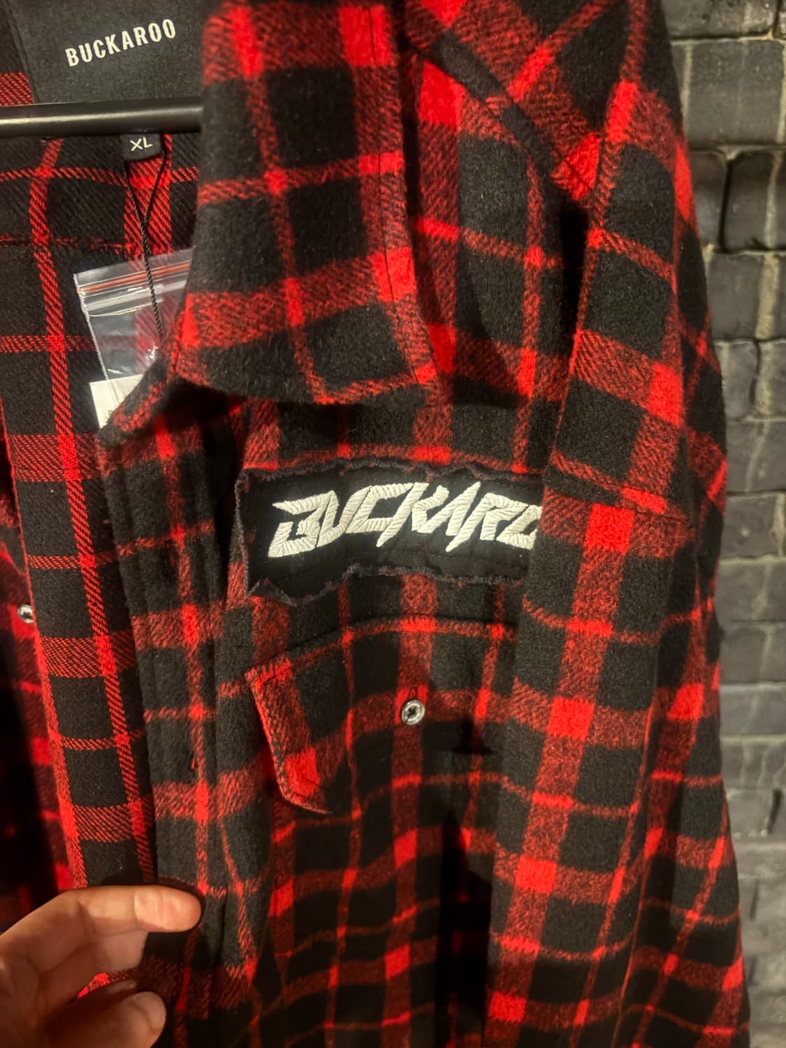 [새상품/XL] 버커루 오버핏 체크남방 상품이미지4