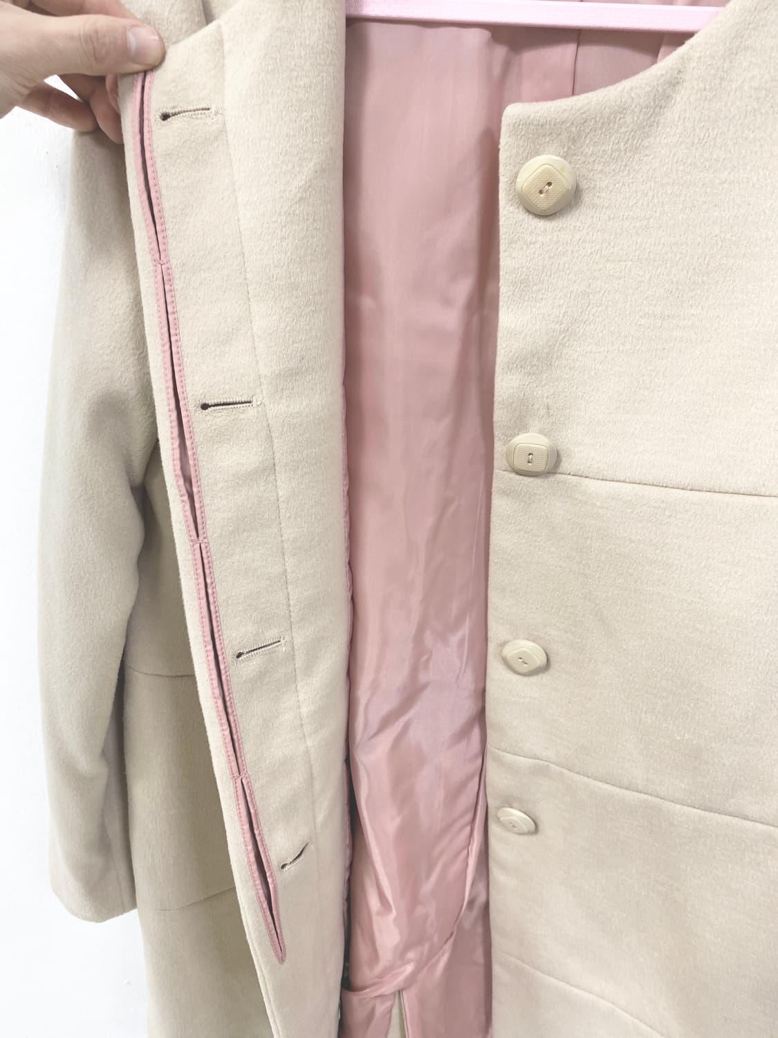 로걀 히메갸루 코리락쿠마 큐빅 베이지 핑크 코트 상품이미지7