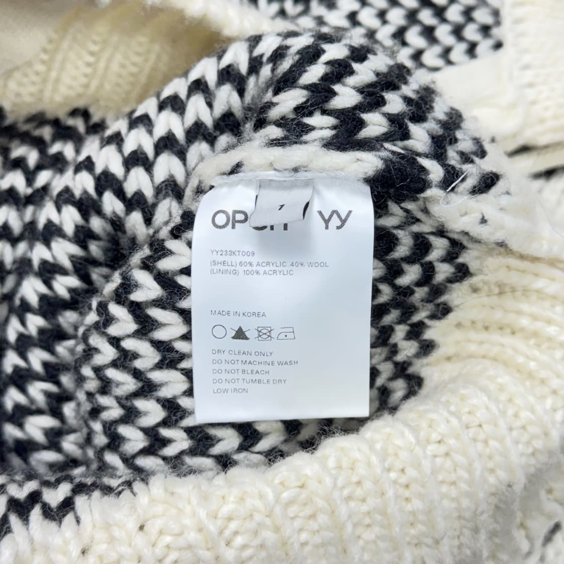 (1) OPEN YY 오픈 와이와이 로즈 앤 디어 니트 후드집업  상품이미지5