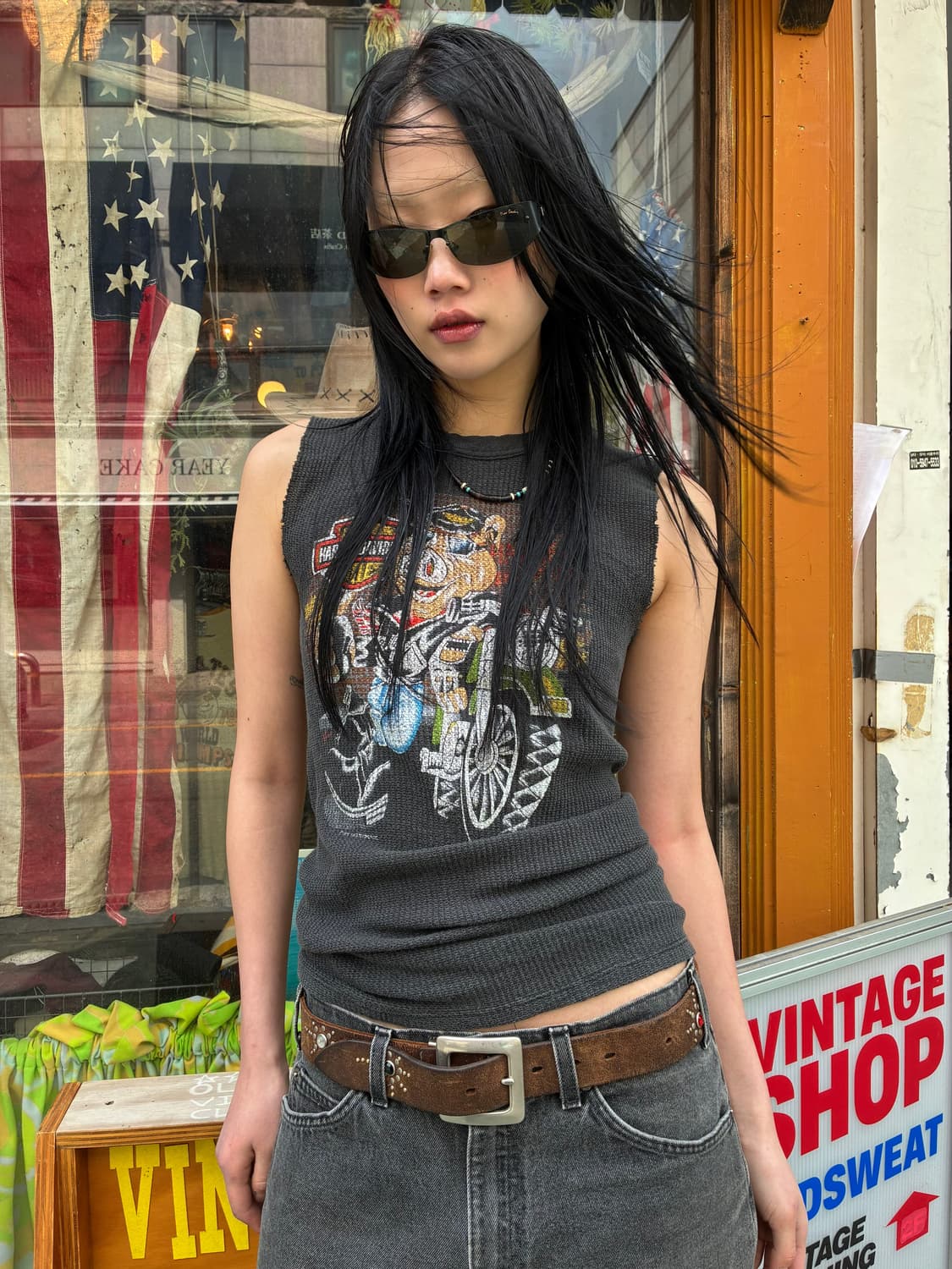 90s Harley-Davidson Graphic Waffle Tee 상품이미지3