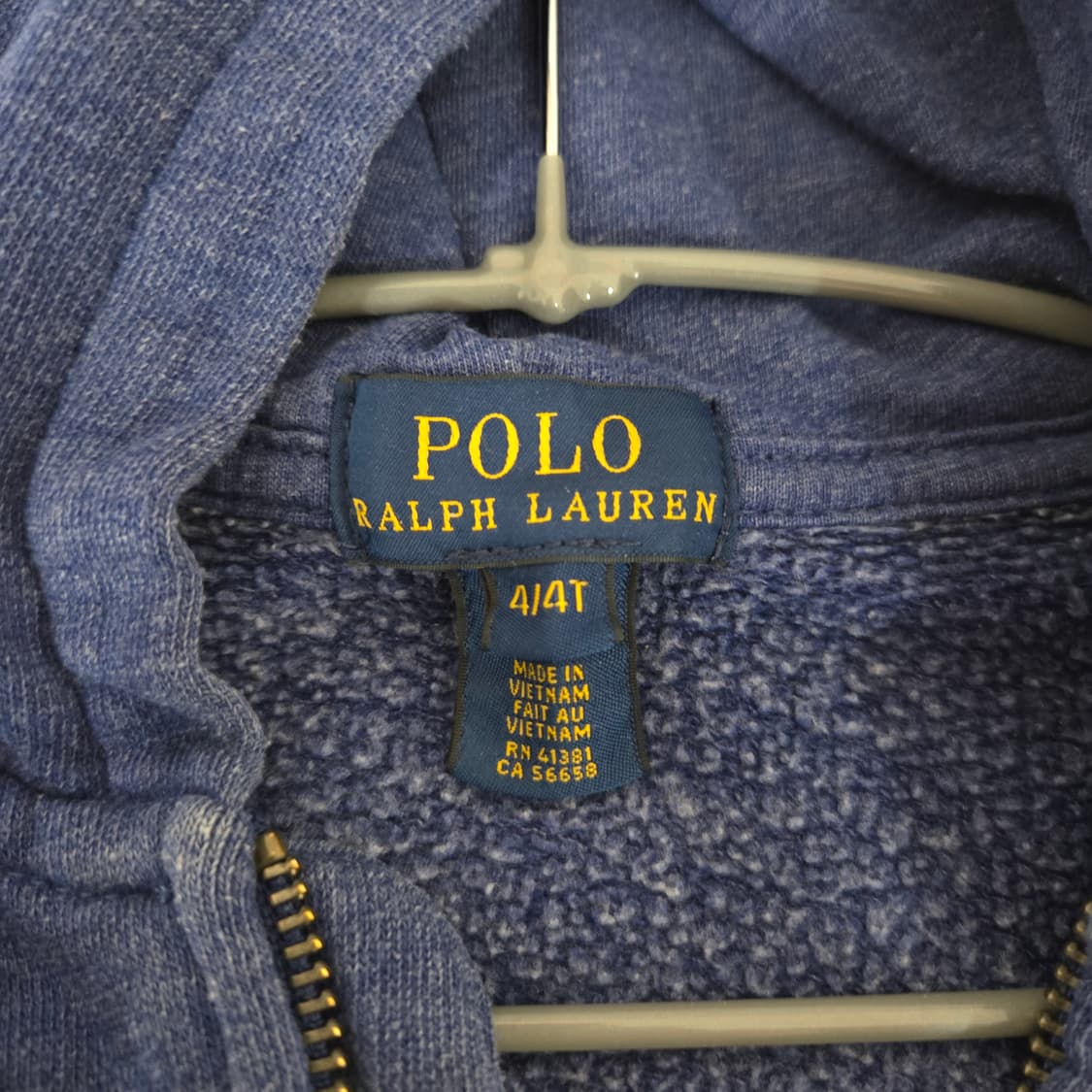 폴로랄프로렌 키즈 스펠로고 자수 후드집업 4T 상품이미지4