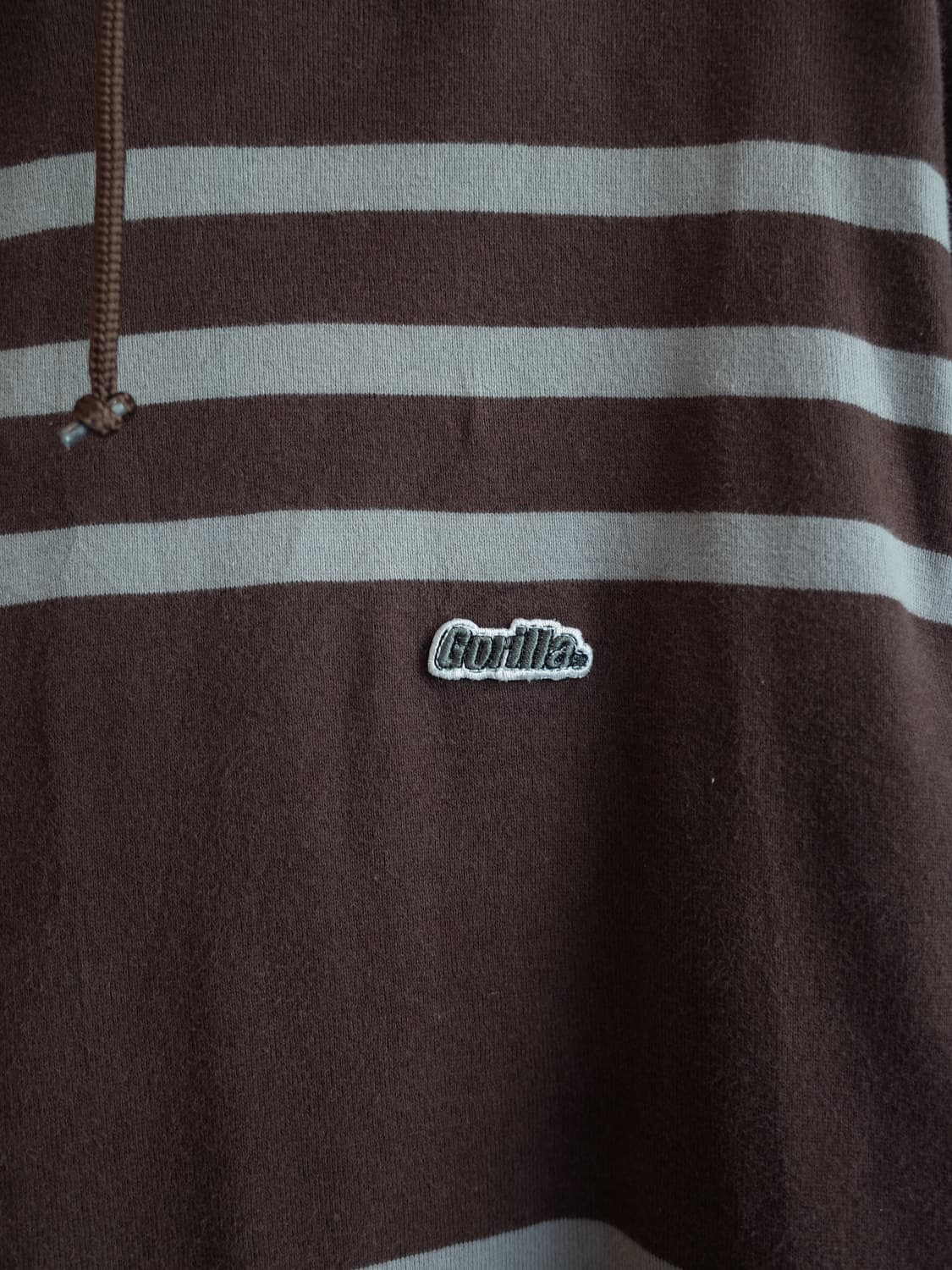 Gorilla 일본 브랜드 스트라이프 코튼 후디 상품이미지4