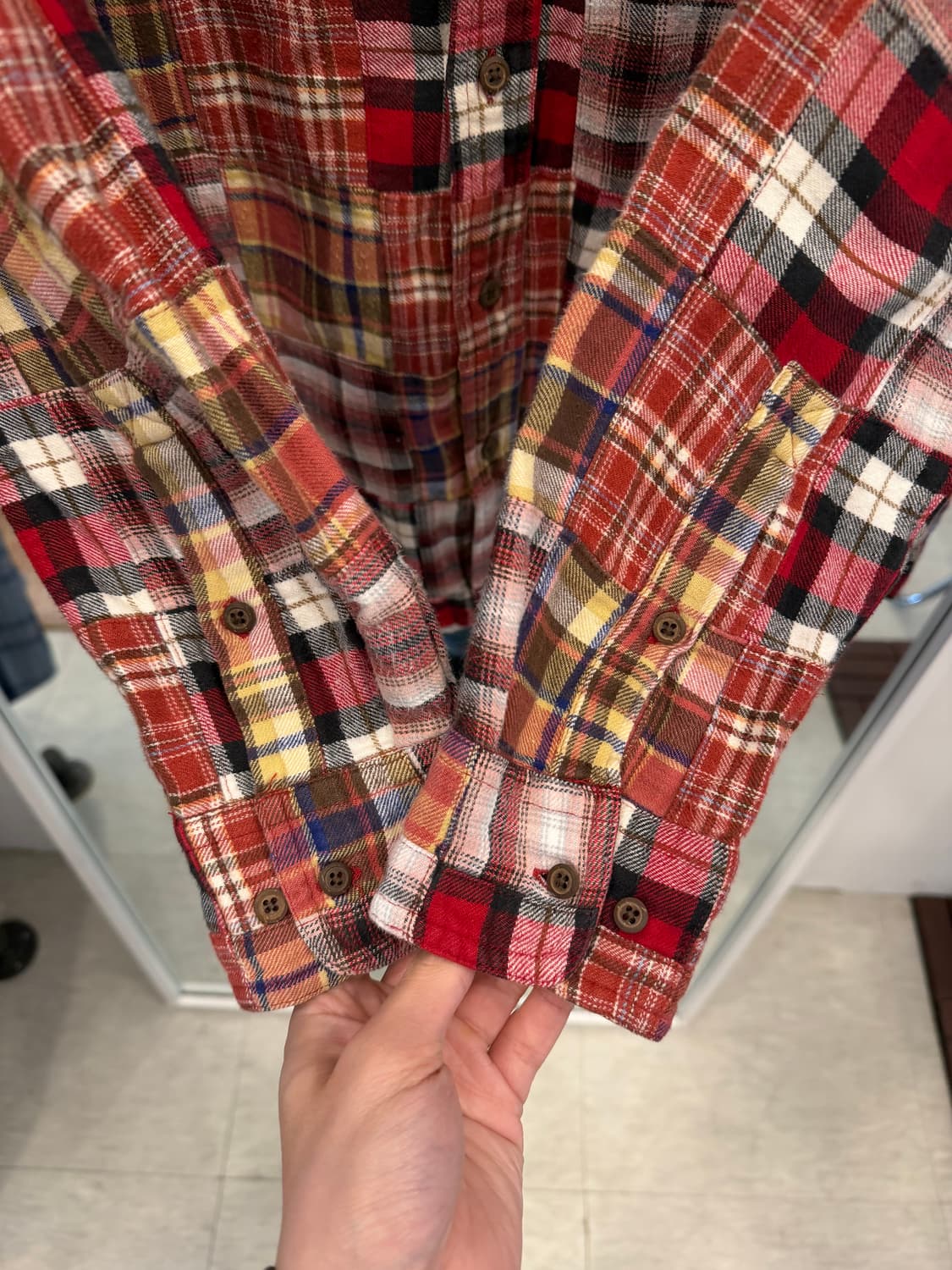 Eddie Bauer 에디바우어 플란넬 패치워크 셔츠 상품이미지3