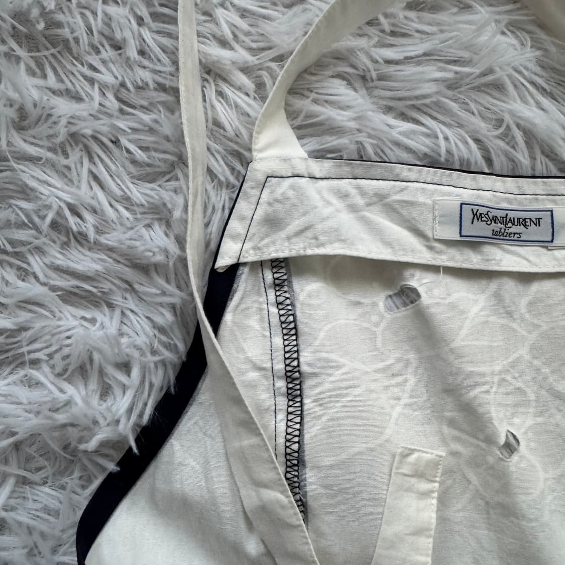 YVESSAINTLAURENT 일본빈티지 앞치마 입생로랑 에이프런 fre 상품이미지4