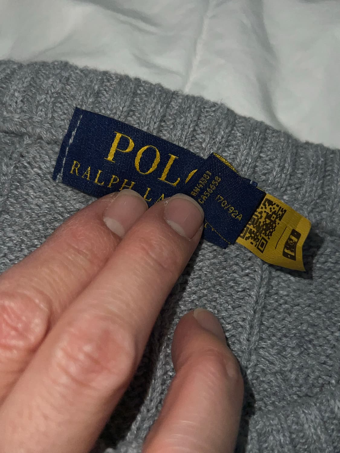 랄프로렌 정품!! 그레이 꽈배기니트 사이즈s 상품이미지4