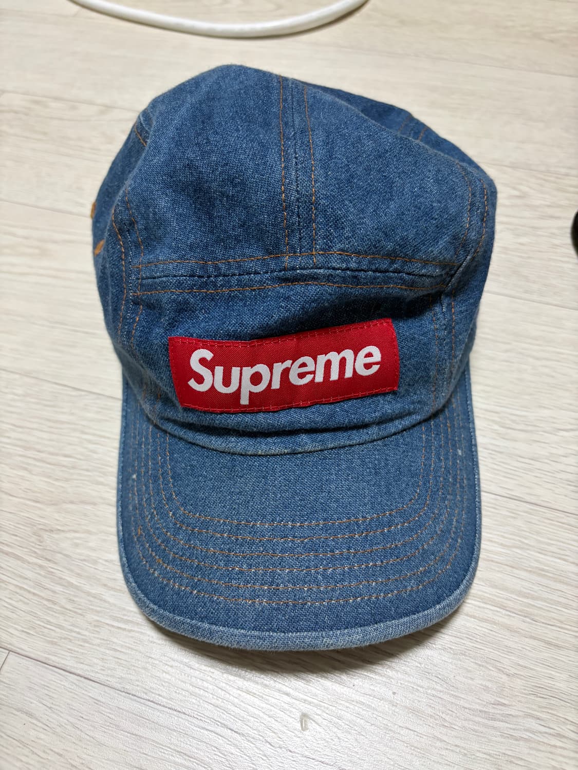 슈프림 워시드 데님 캠프캡 상품이미지1