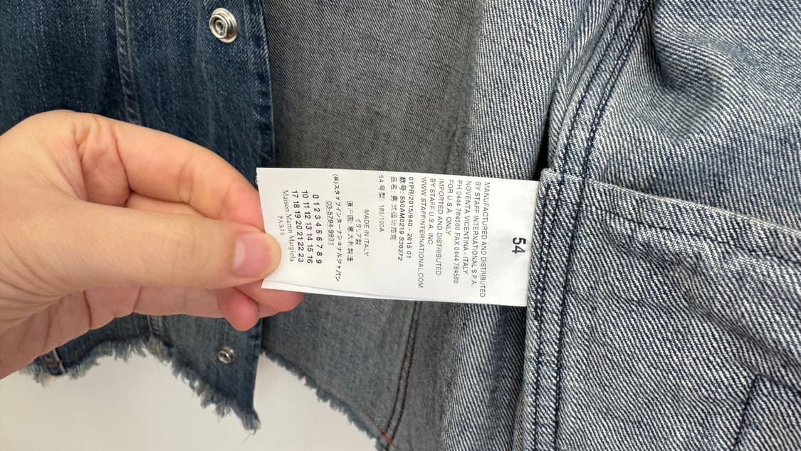 Margiela no.14 15ss raw hem 데님자켓 상품이미지4