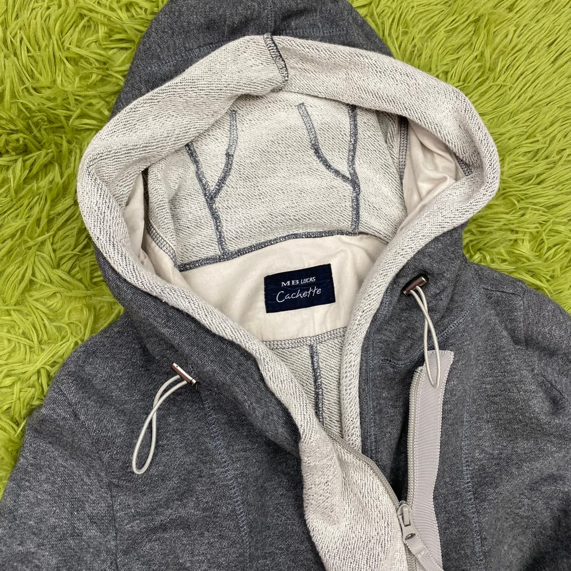 MB LUCAS CACHETTE 애시메트릭 지퍼 컷 오프 자켓 상품이미지2