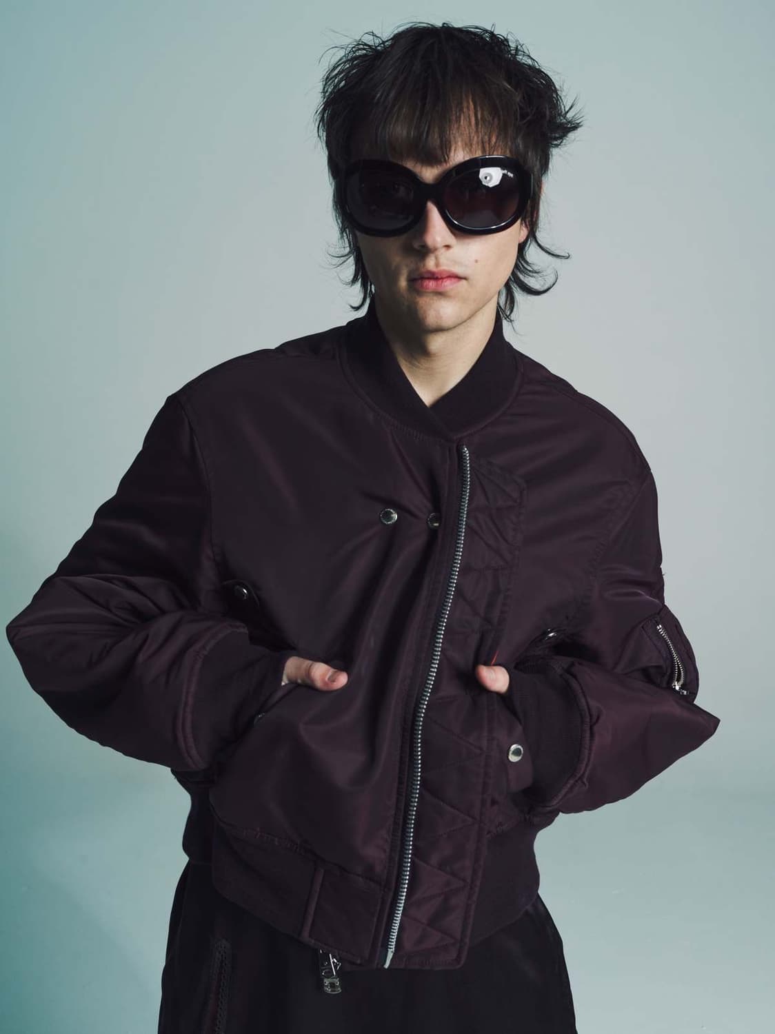 [48] 솔로이스트 23AW 크롭 봄버 마룬 상품이미지7