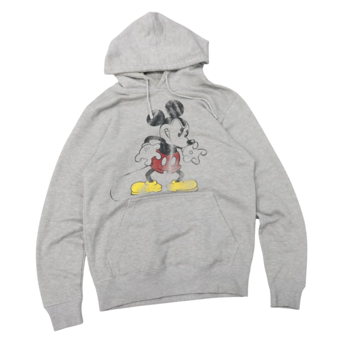 디즈니 빈티지 미키 마우스 크랙 그래픽 후드 티셔츠 상품이미지1