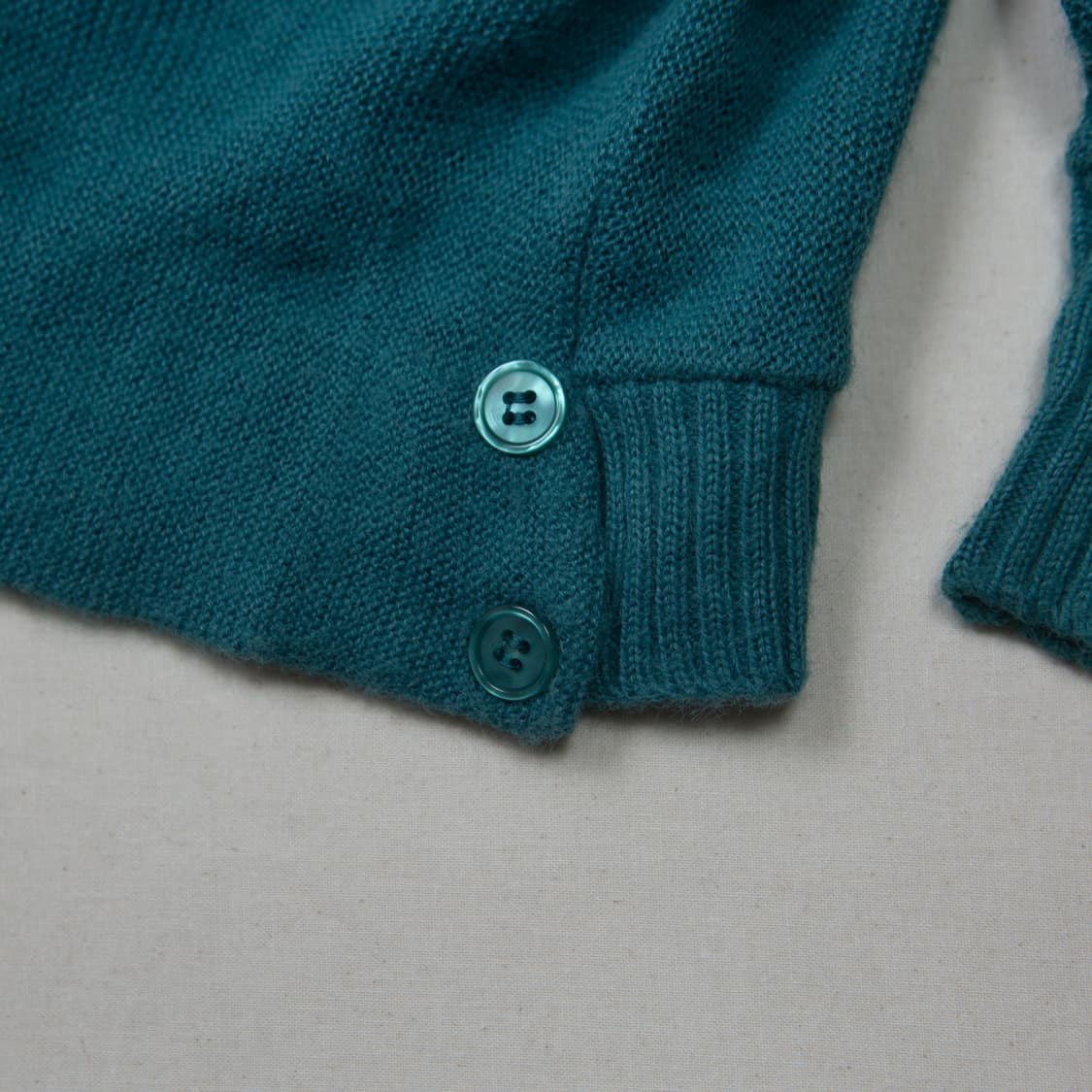 70s IZOD 라코스테 올른 아크릴 가디건 정글 그린 상품이미지5