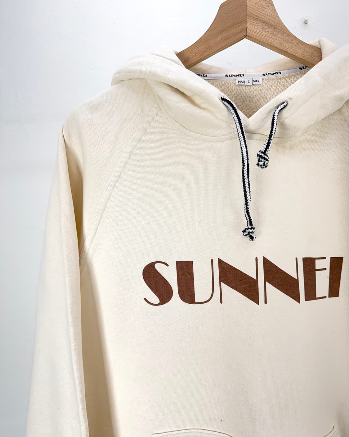 써네이 아이보리 빅 로고 후디 스웨트 셔츠 상품이미지2