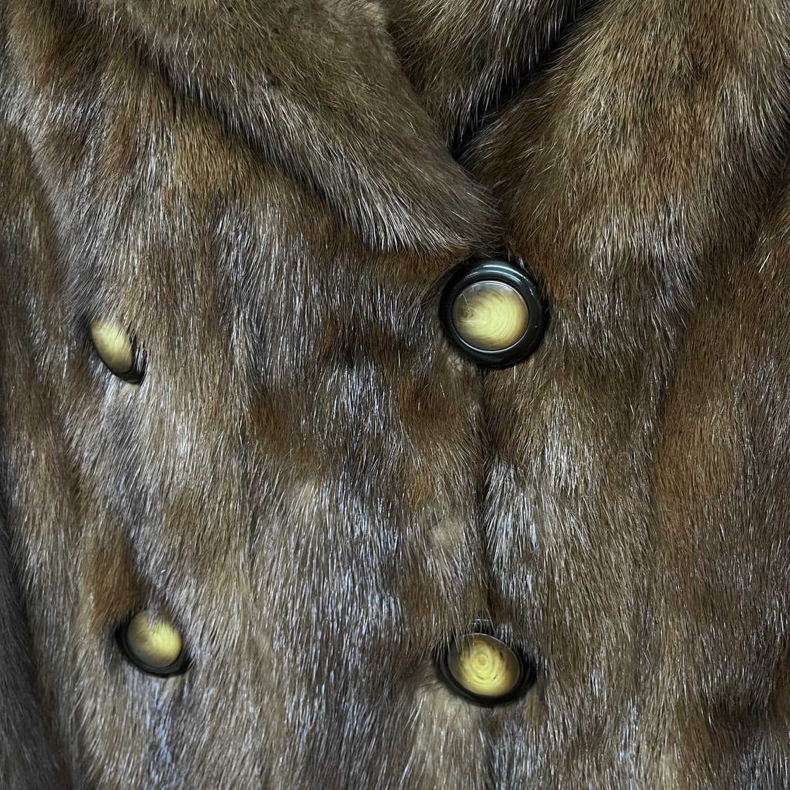 카와나베 브라운 밍크 코트 여L 상품이미지3