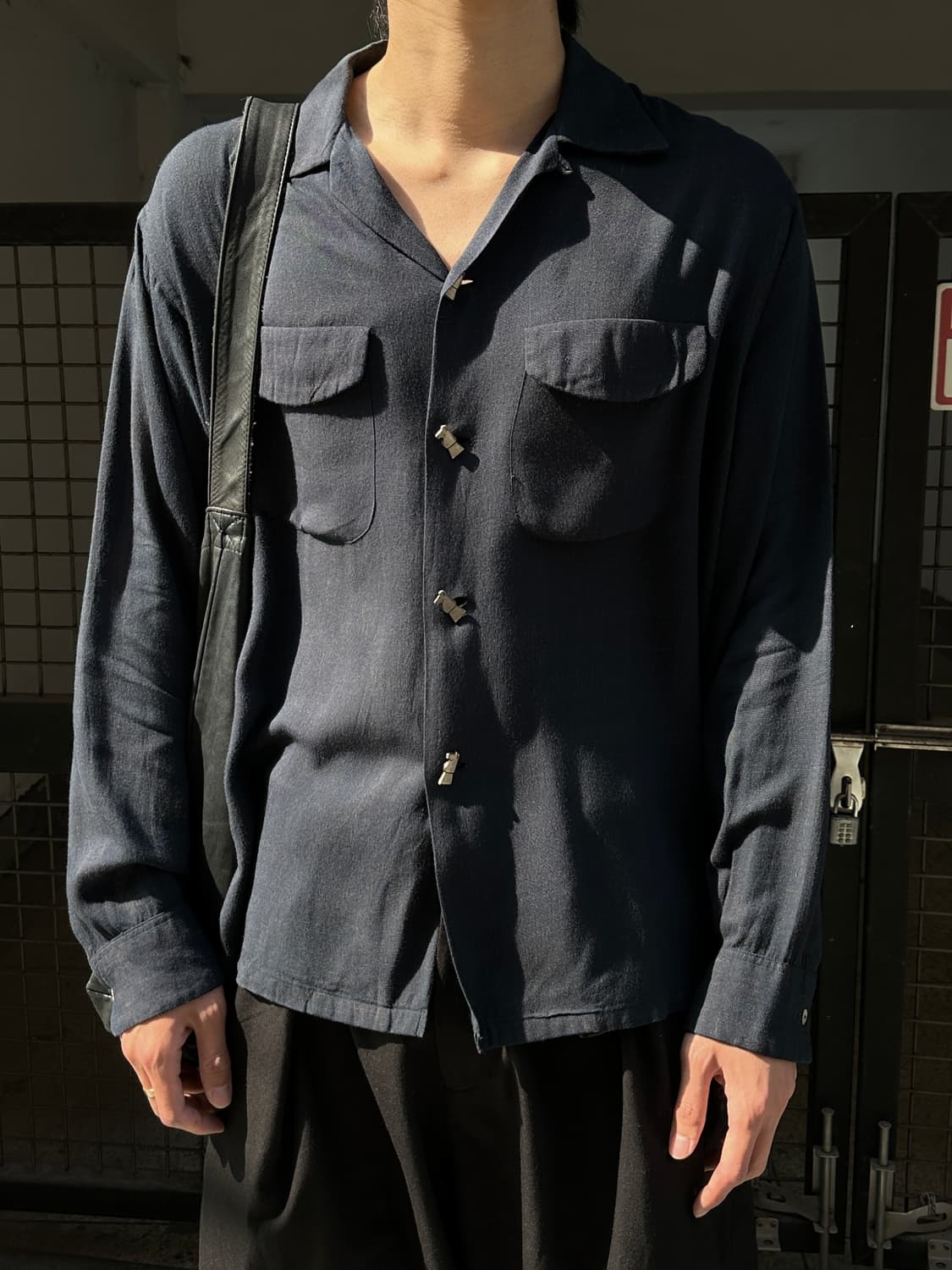 60's 빈티지 레이온 개버딘 셔츠 오버핏 셔츠 상품이미지1