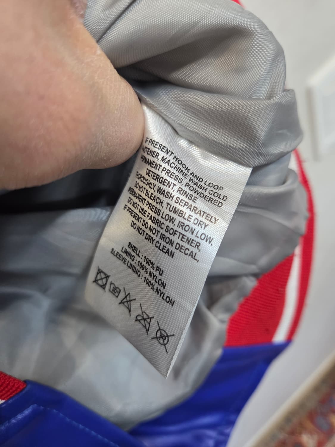 폴로랄프로렌 성조기 자수 빅포니 레이싱 레더 집업자켓 s 상품이미지6