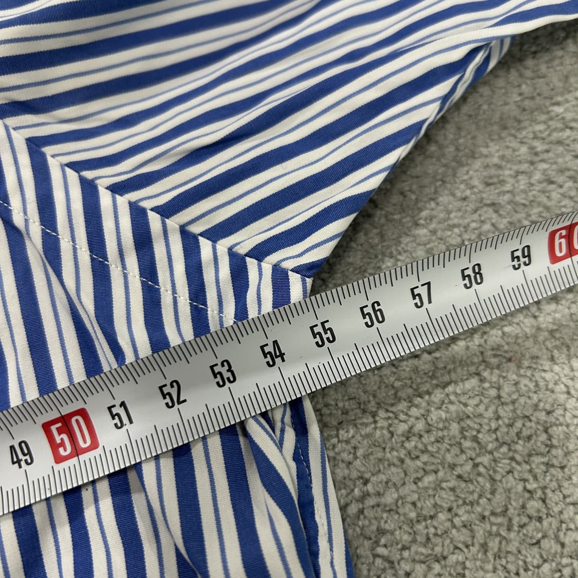 폴로 랄프로렌 스트라이프 반팔 셔츠 실측 95 상품이미지5