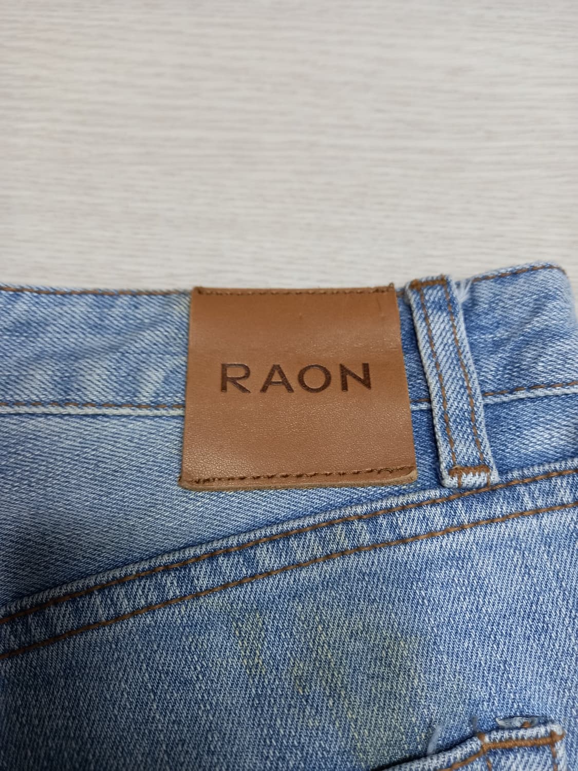 28 RAON+mandoo 하이웨이스트 스판 슬림일자진 28-961 상품이미지5