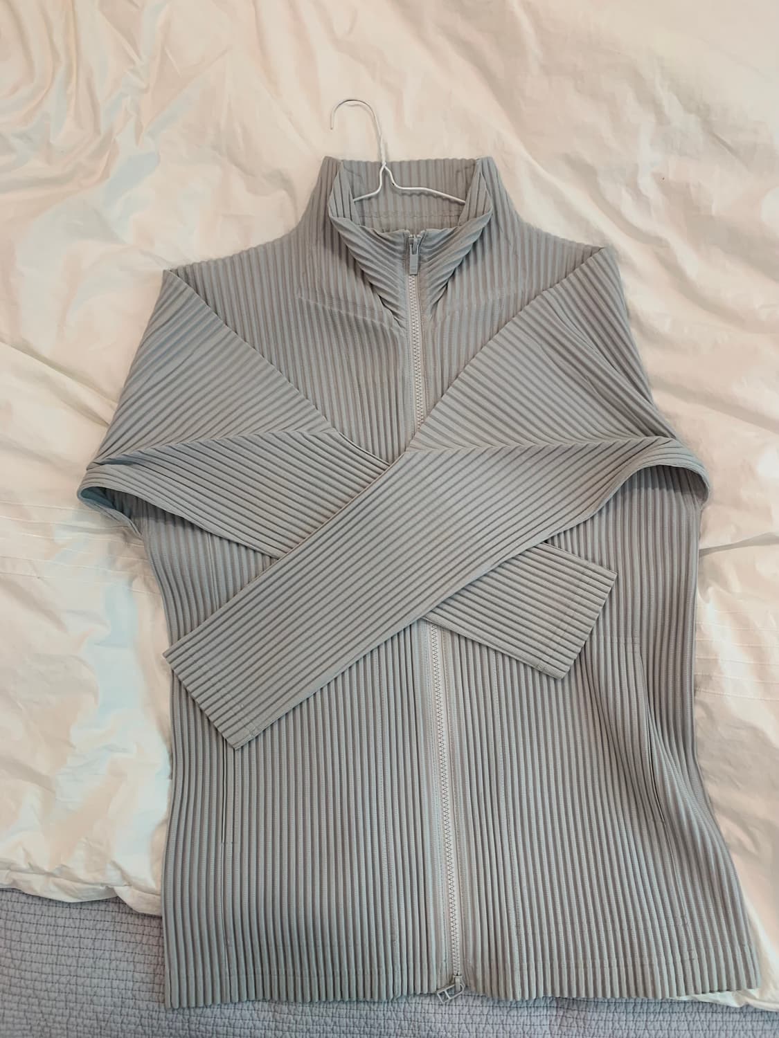 옴므플리세 베이직 집업 3 그레이 상품이미지1