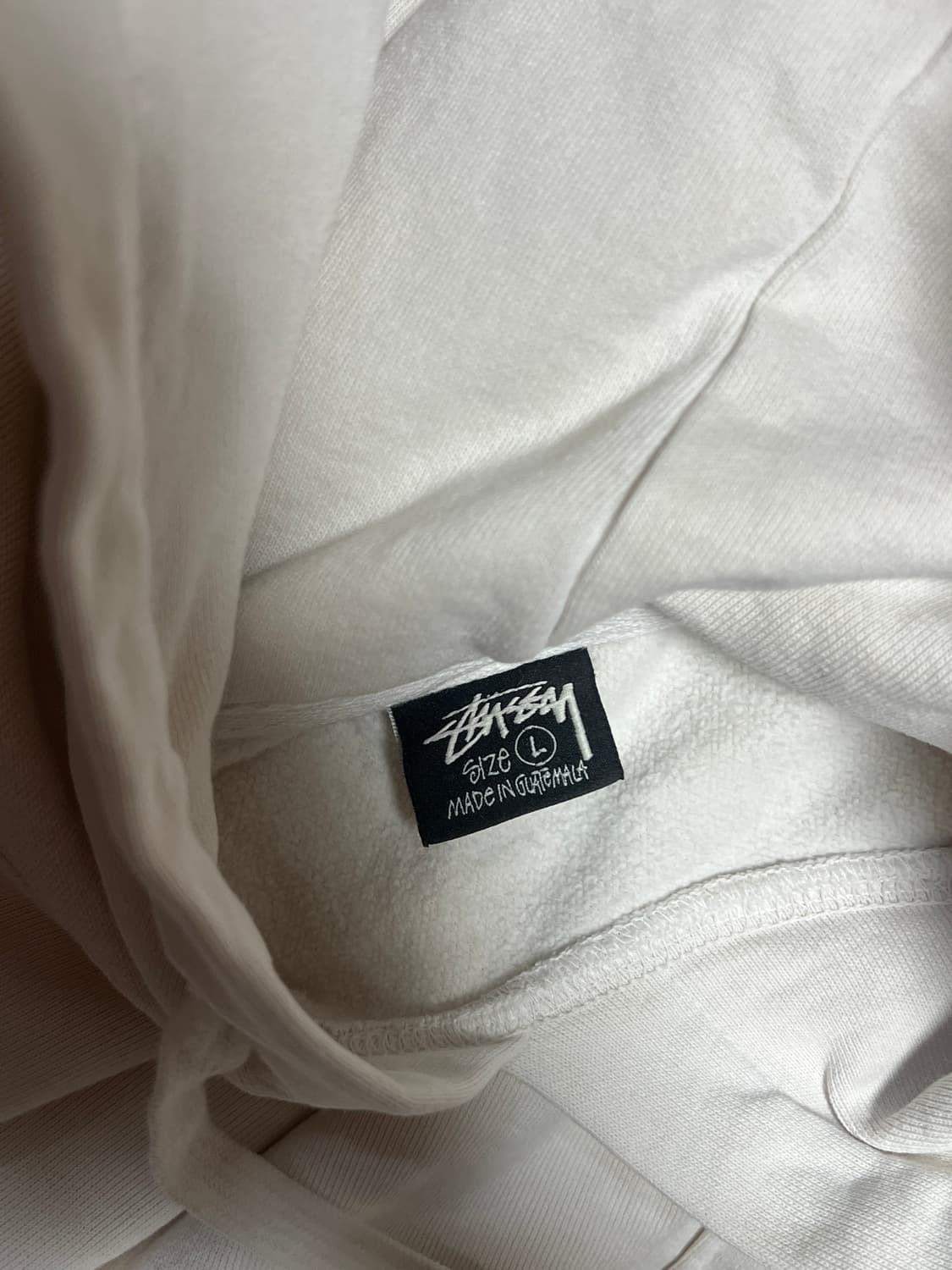 스투시 기본 아이보리 후드 L판매합니다 상품이미지3