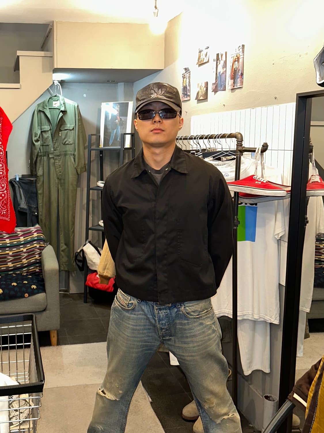 Bukht black stitch pocket short jacket 상품이미지3