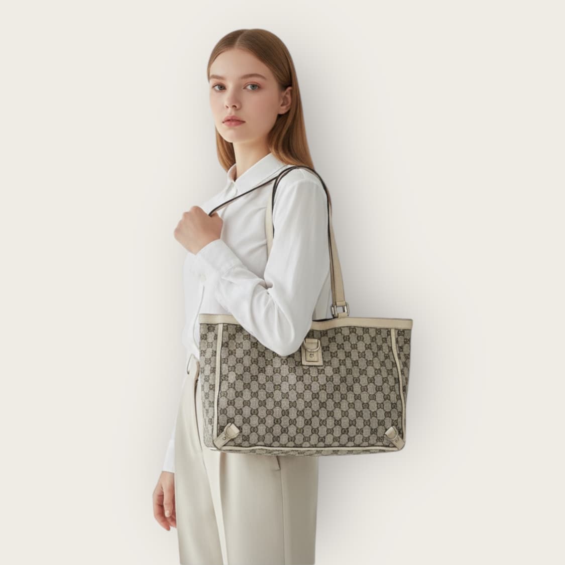 구찌 D링 GG 자카드 캔버스 토트백.쇼퍼백 상품이미지1