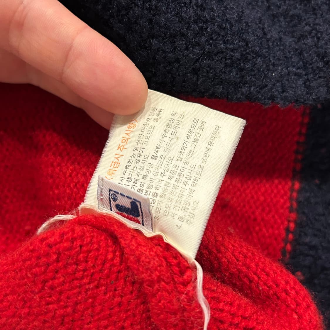 [95] 90s 휠라 FILA 레드 니트 스웨터 A750 상품이미지7