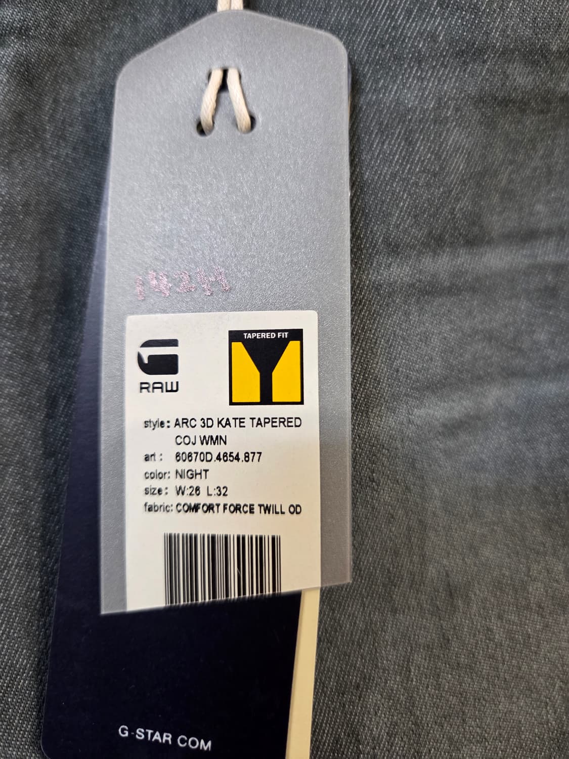 G-Star RAW 그레이 드로우스트링 청바지(W26/L32) 상품이미지7