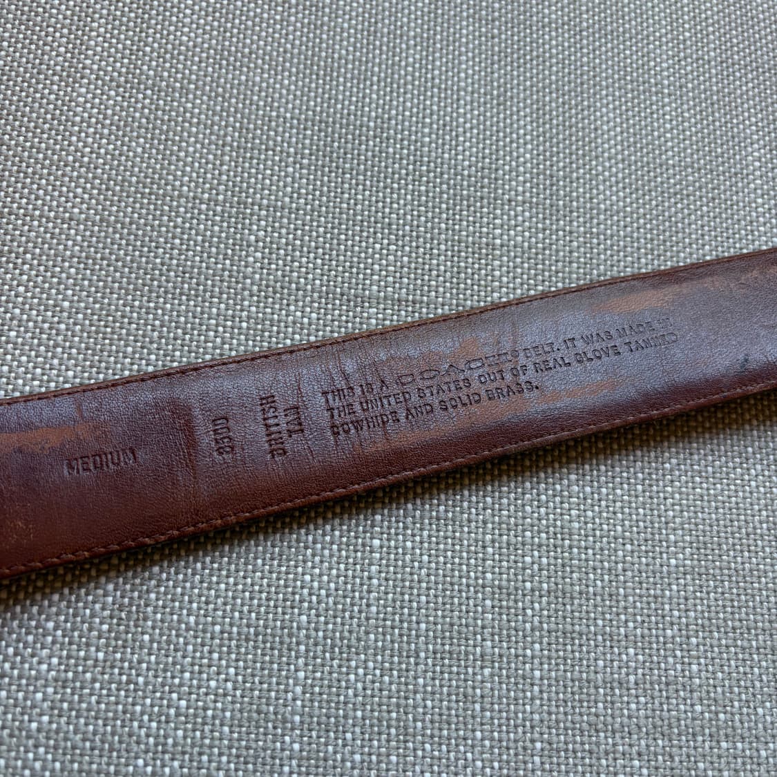 (29) 90s USA COACH 브리티쉬 탠 글러브 레더 솔브 버클벨트 상품이미지9