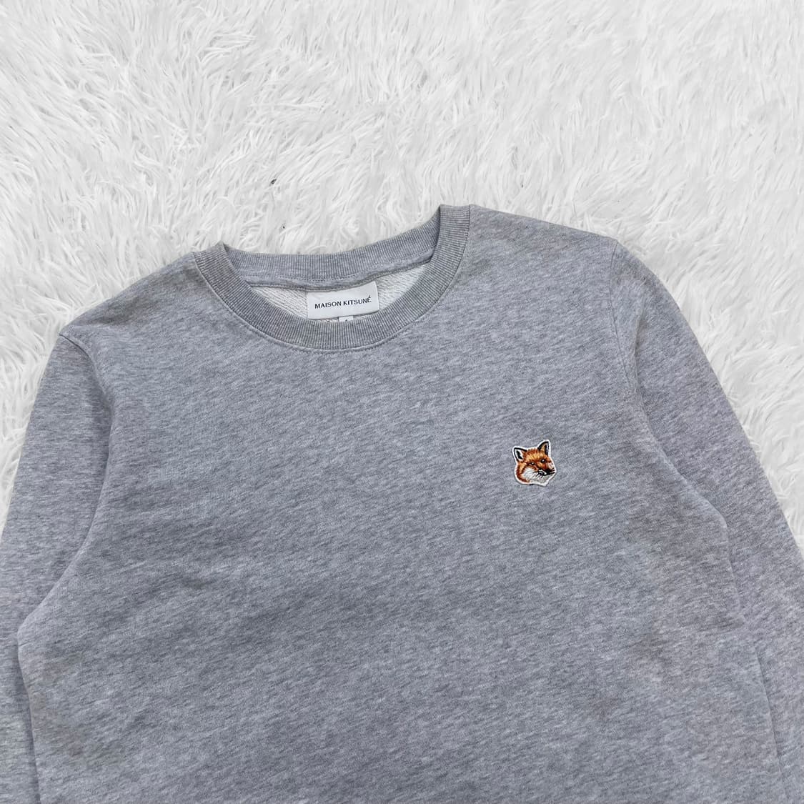 메종키츠네 폭스 헤드 크루넥 맨투맨 그레이 상품이미지3