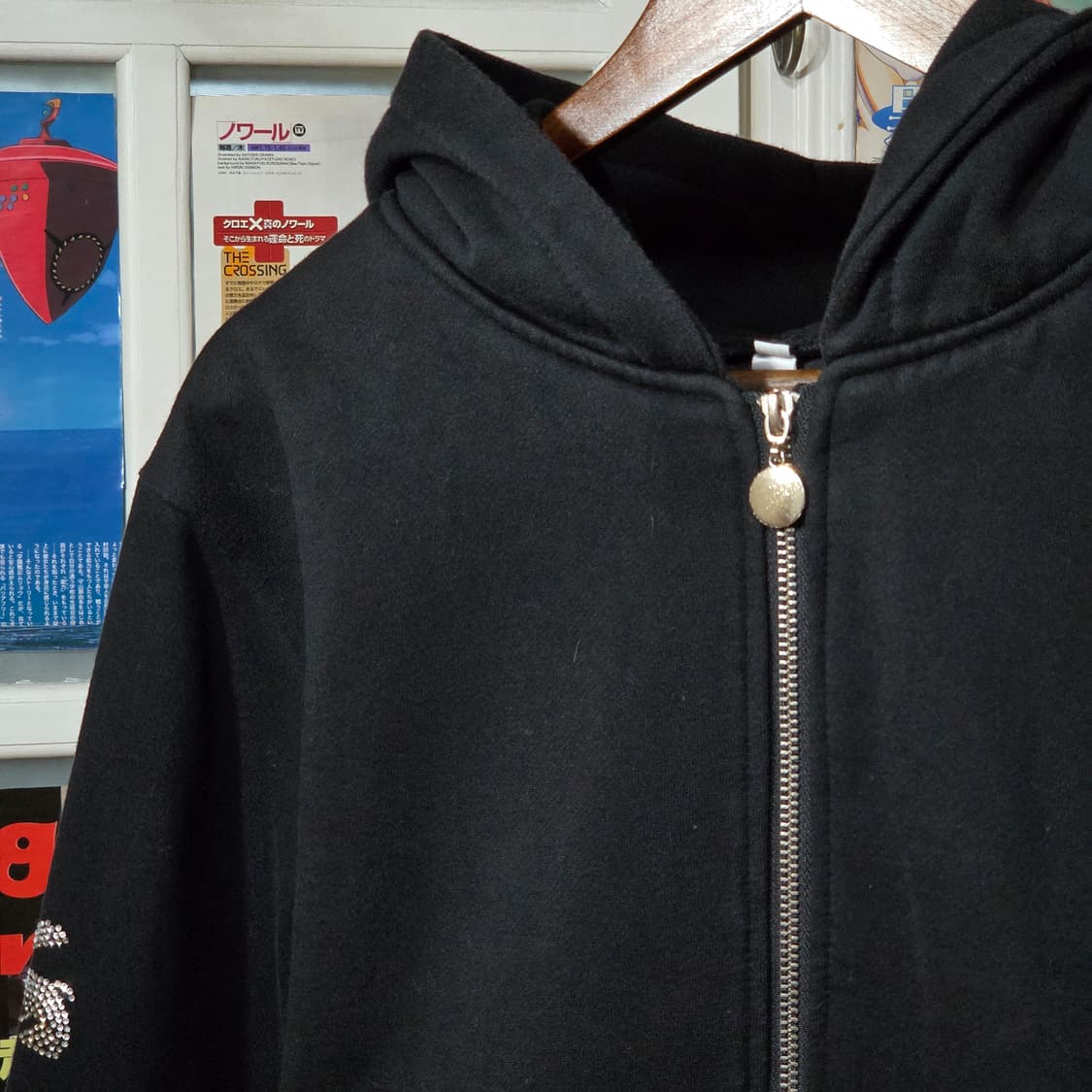 펑크 스컬 큐빅 기모 후드집업 상품이미지6