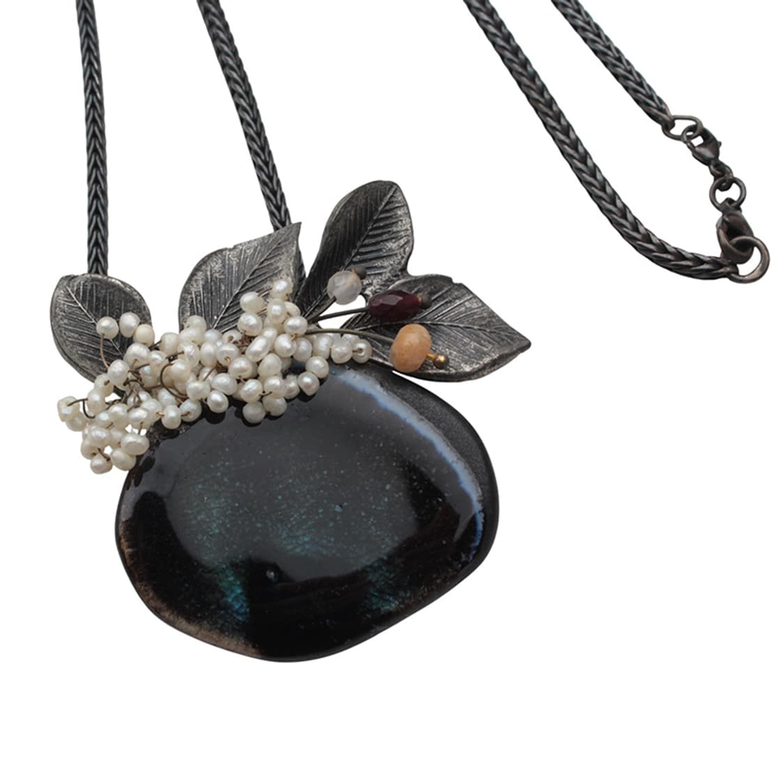 세라믹 공예 펜던트 목걸이 겸 브로치 상품이미지3