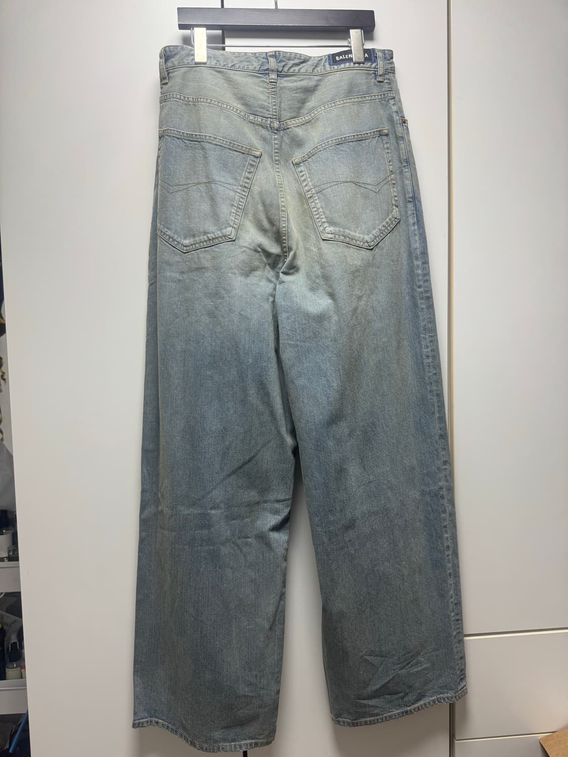 [S] 발렌시아가 배기 팬츠 연청 상품이미지5