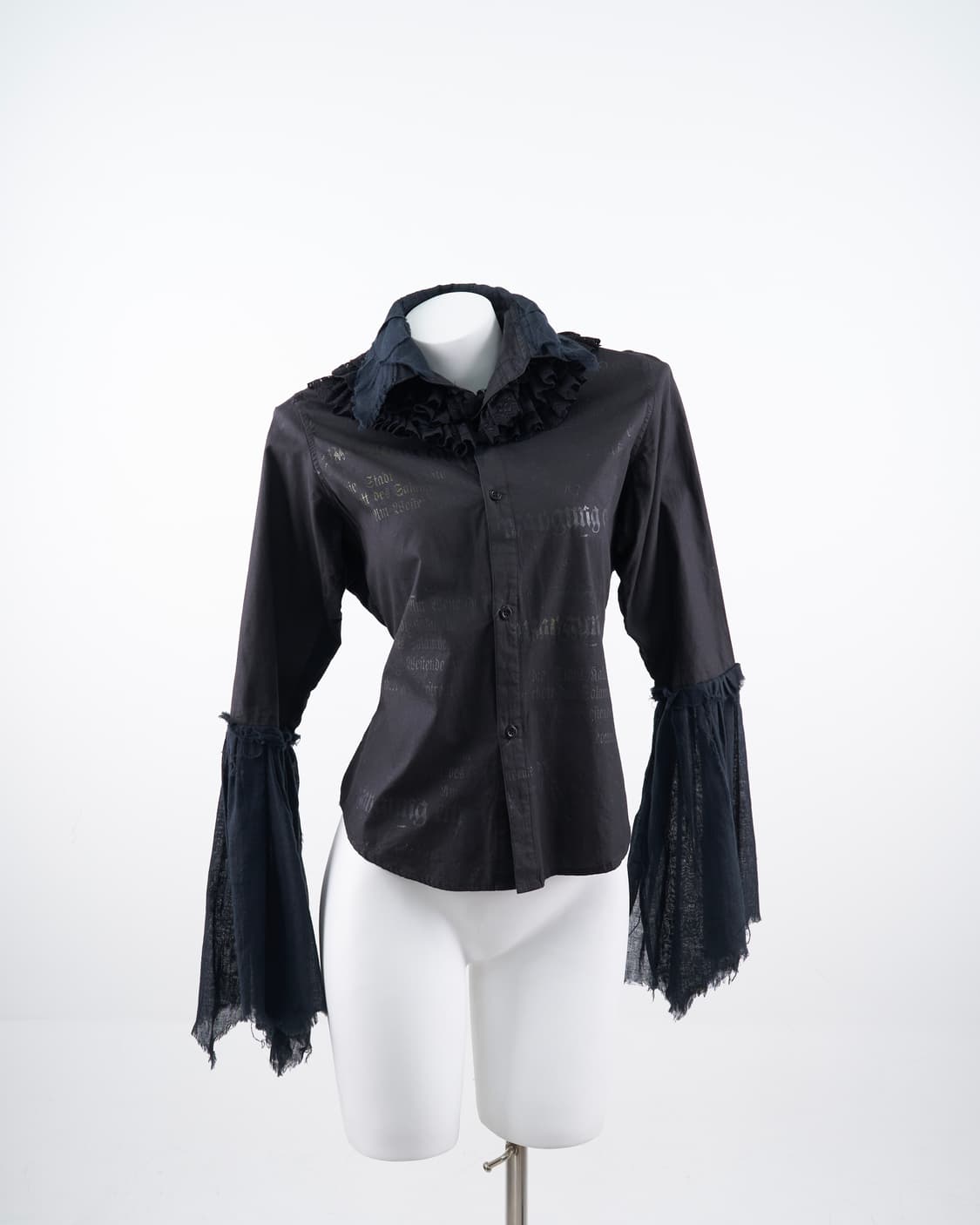 h. NAOTO 고딕 레이스 프릴 디테일 블라우스 상품이미지1