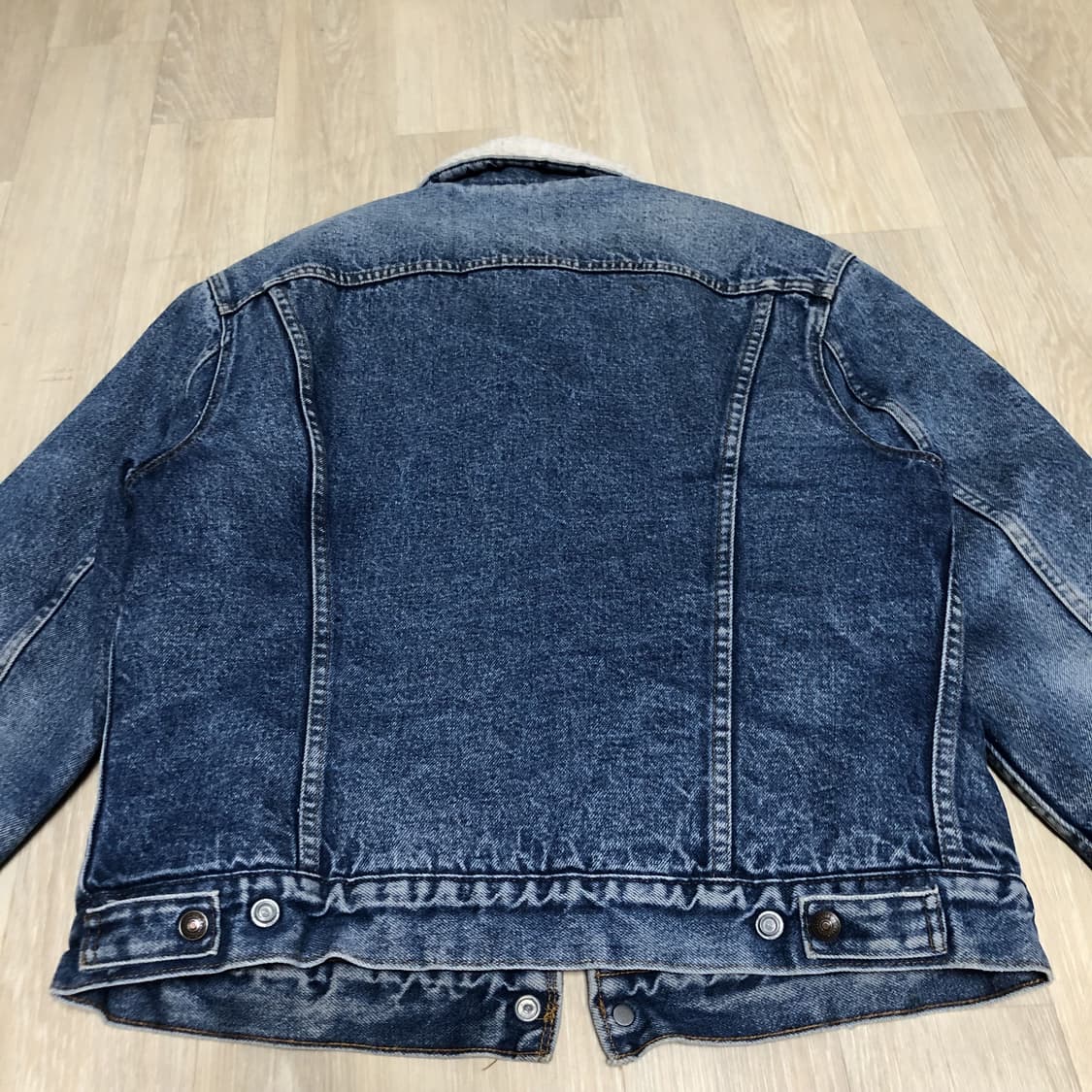 (L-XL) 80's 리바이스 70608 데님 쉐르파 하드 워시드 자켓 상품이미지10