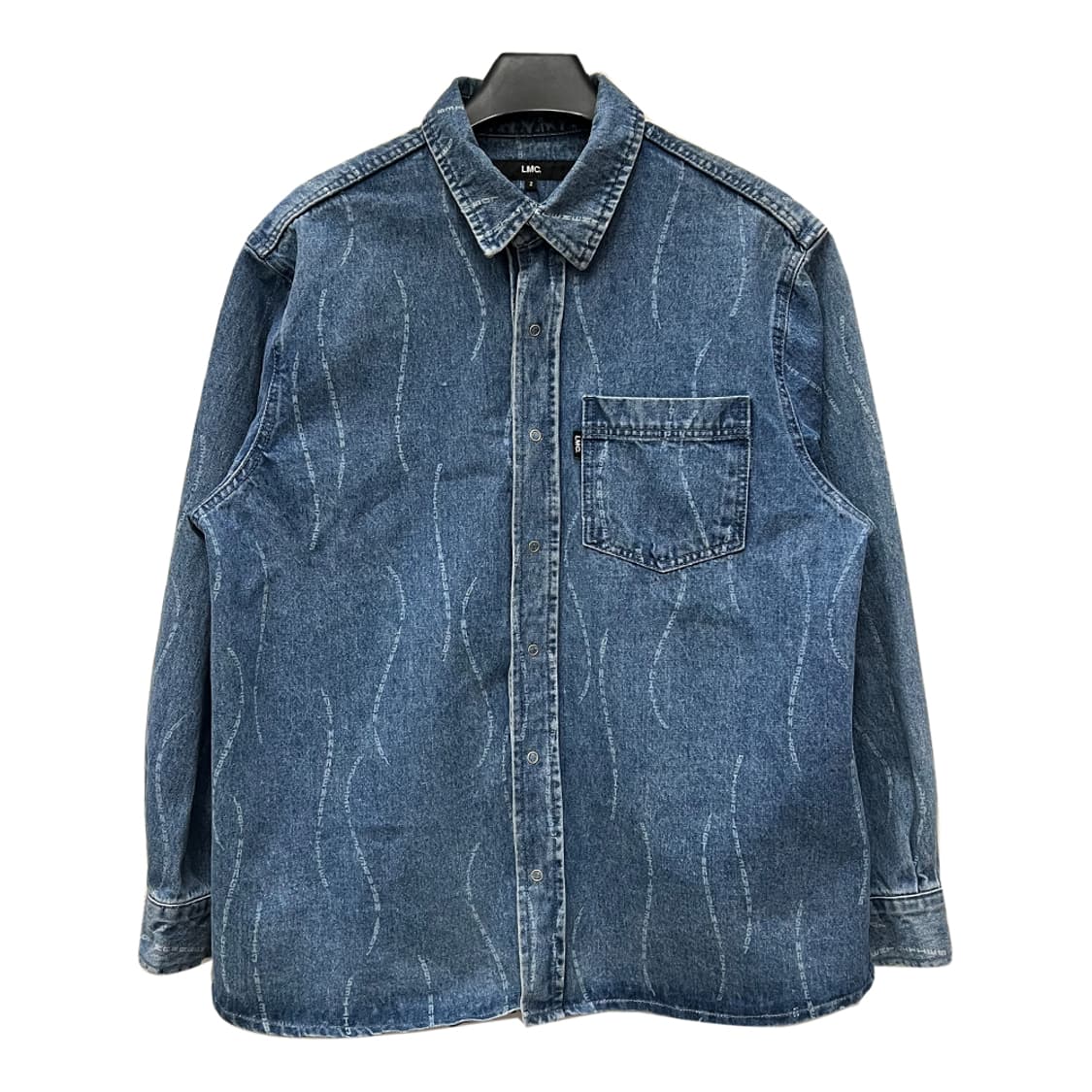 LMC 엘엠씨 웨이브 오버핏 데님 셔츠 자켓 L 상품이미지1