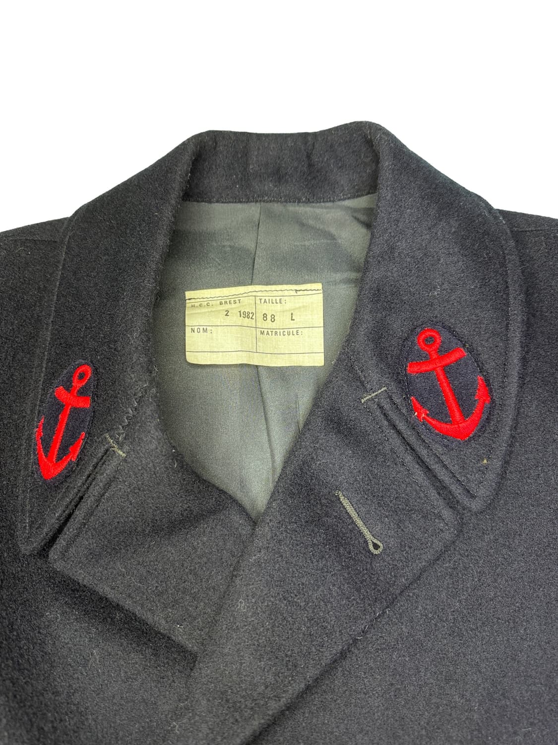 빈티지 80s 프랑스 해군 피코트 FRENCH NAVY 88L 상품이미지3