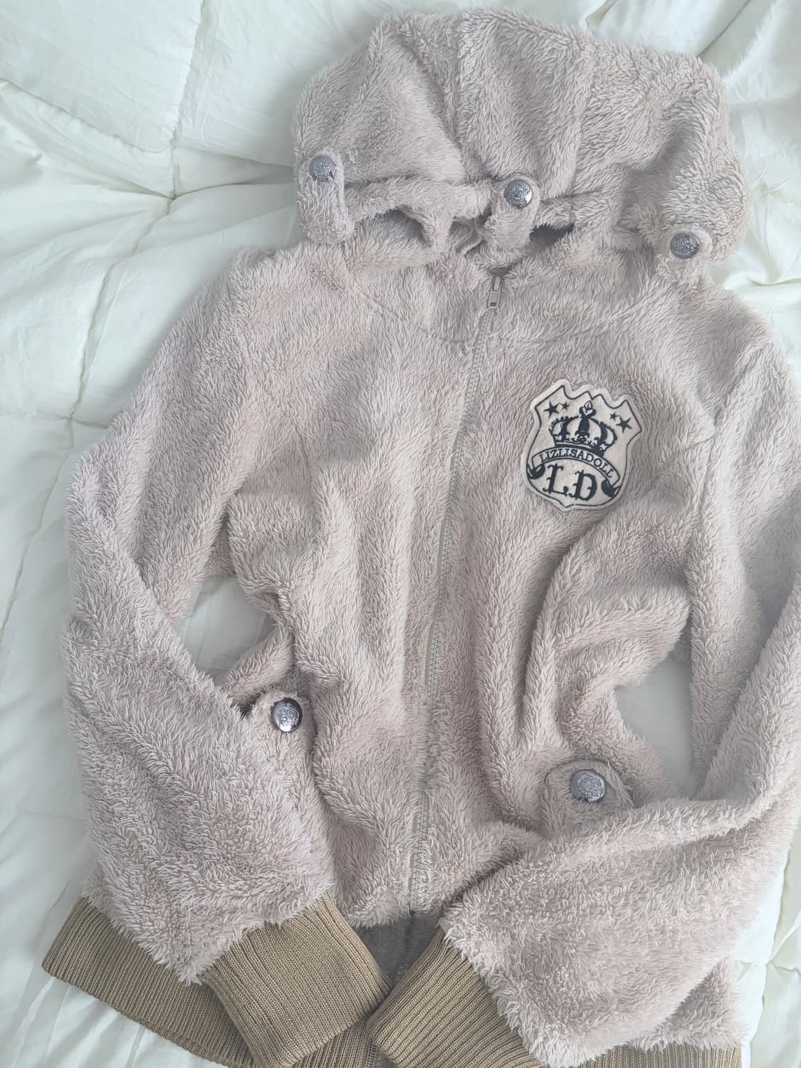 리즈리사돌 퍼 후드 일본빈티지 고전 대장 라떼갸루 y2k 상품이미지1