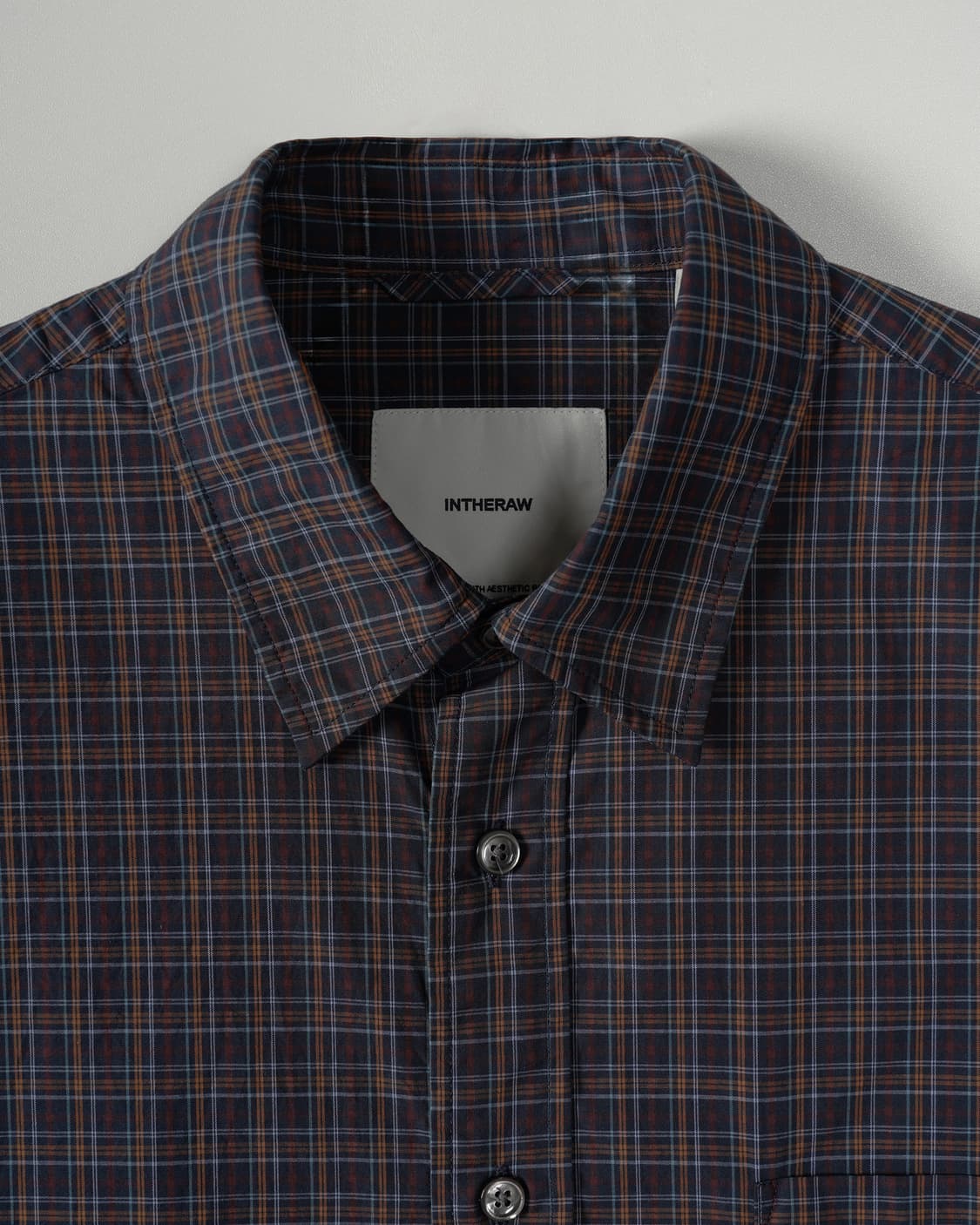 인더로우 멀티 플레이드 체크셔츠 3사이즈 네이비 (새상품) 상품이미지1