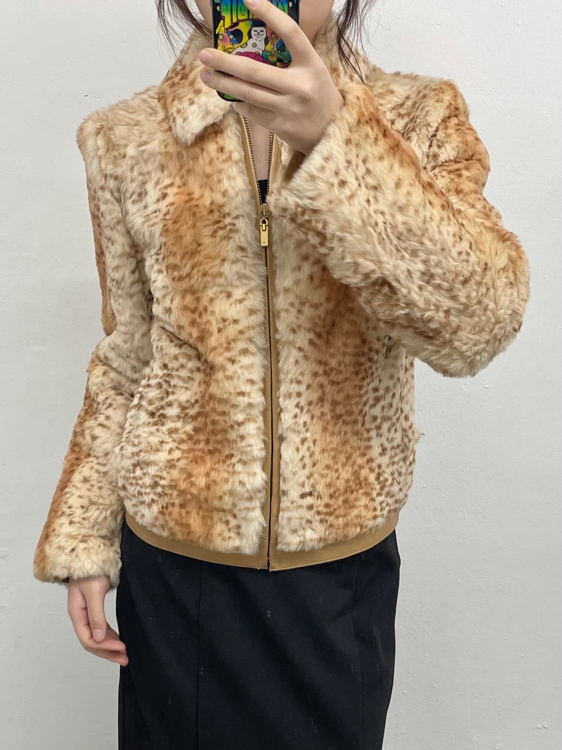 레오파드 양가죽 렉스 퍼자켓 상품이미지5