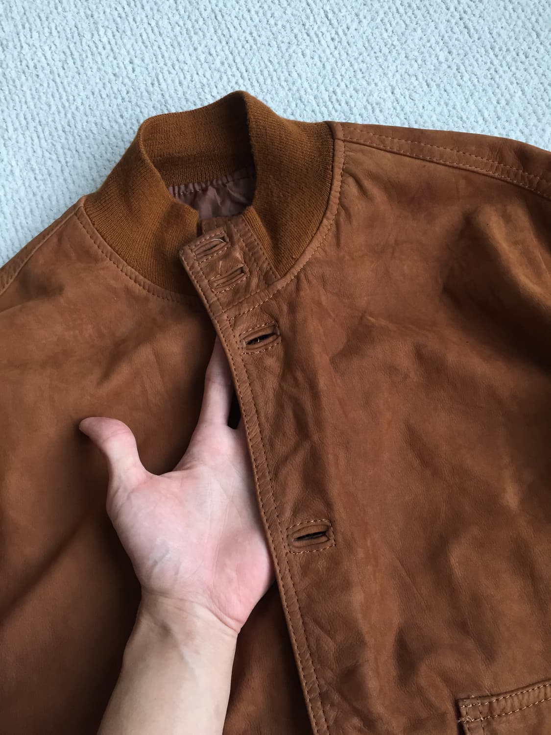 90‘s 이태리 메이드 a1 고트레더 자켓 상품이미지4