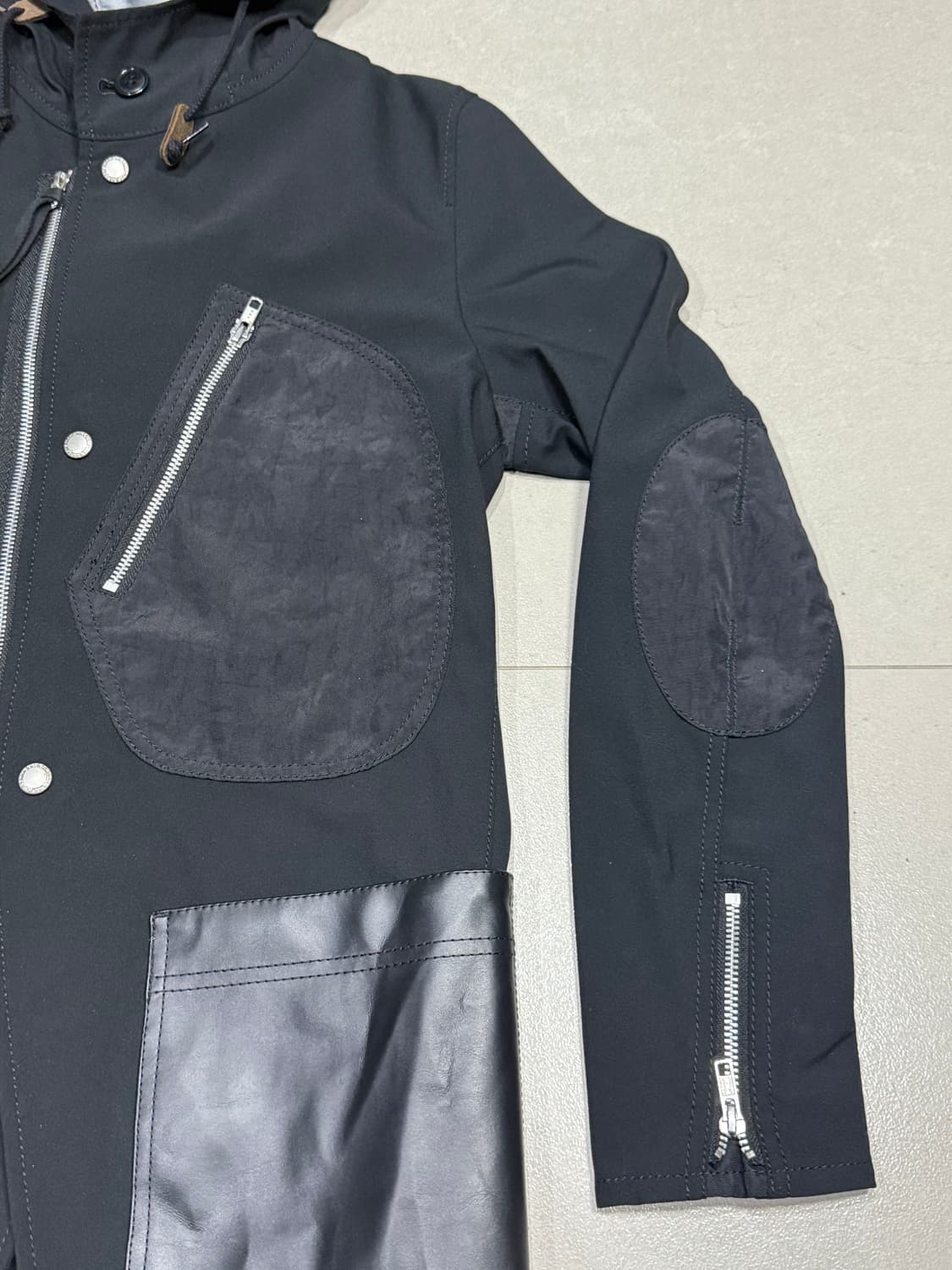 2010 준야 와타나베 다중 소재 결합 기능성 원단 후드 집업 자켓 상품이미지3