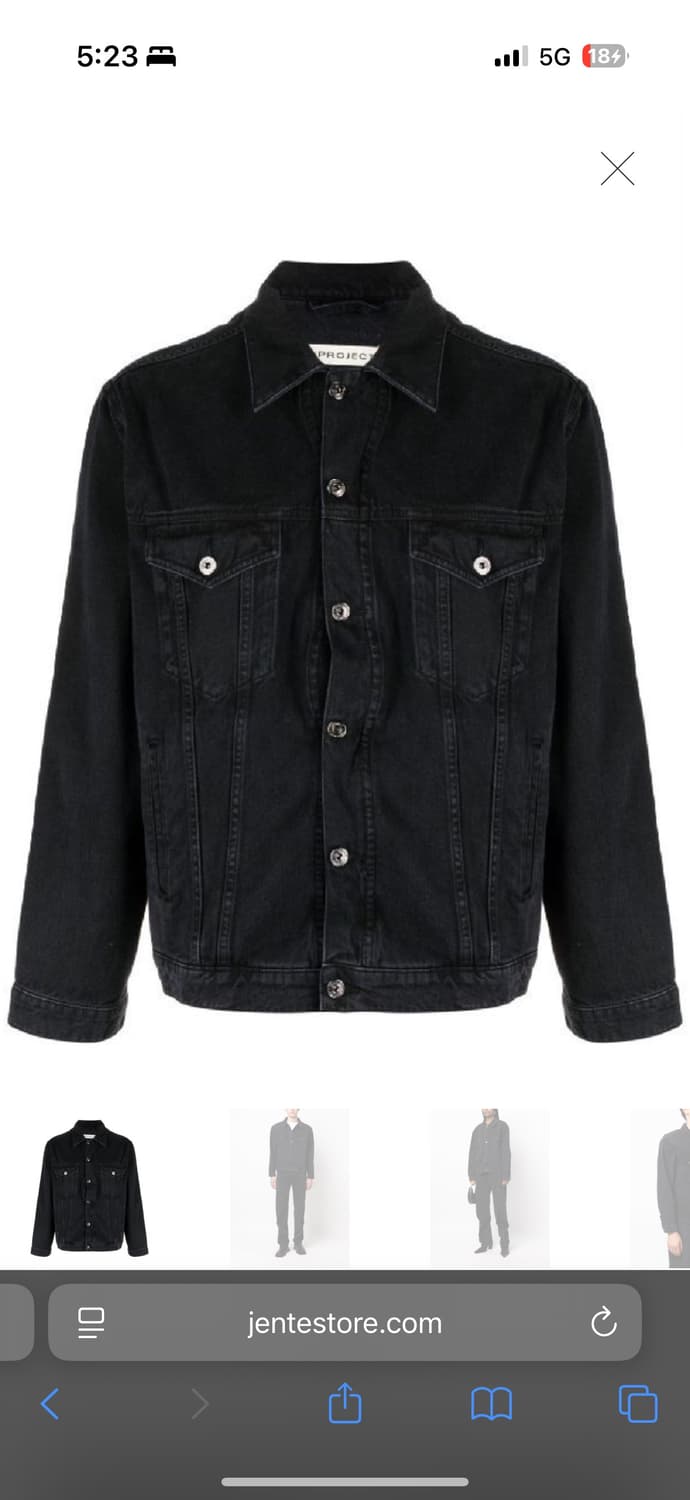 (삽니다) 와이프로젝트 와이어 데님 자켓 블랙 상품이미지1