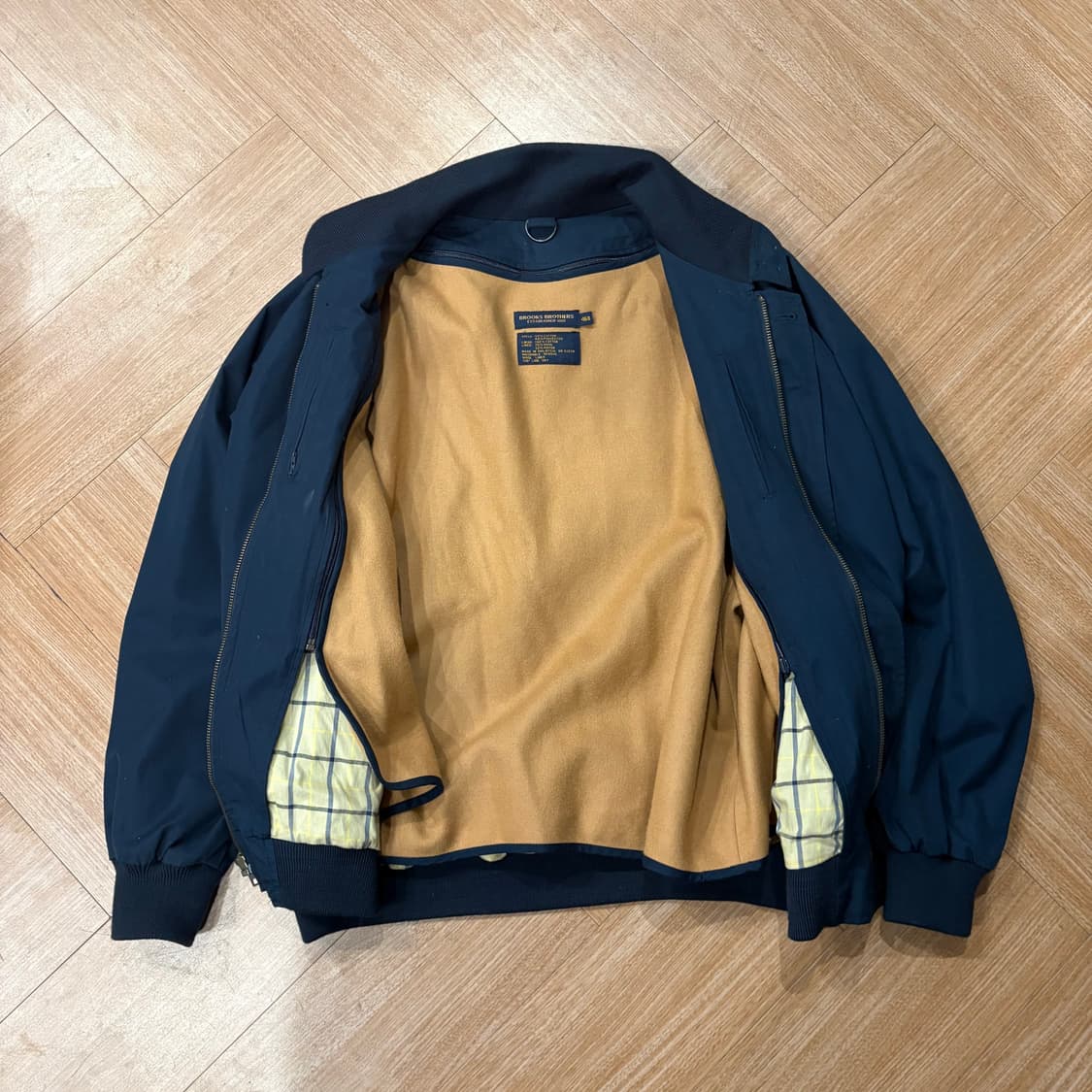 브룩스 브라더스 네이비 코튼&나일론 믹스 해링턴 자켓 상품이미지5