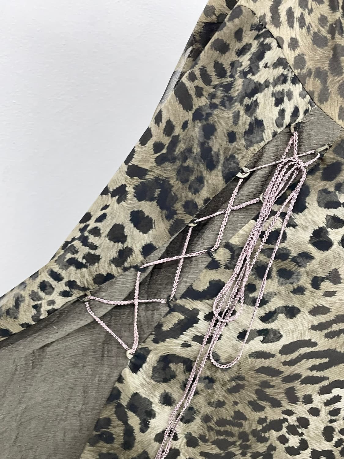 그린 레오파드 아일렛 쉬폰 스커트 상품이미지7