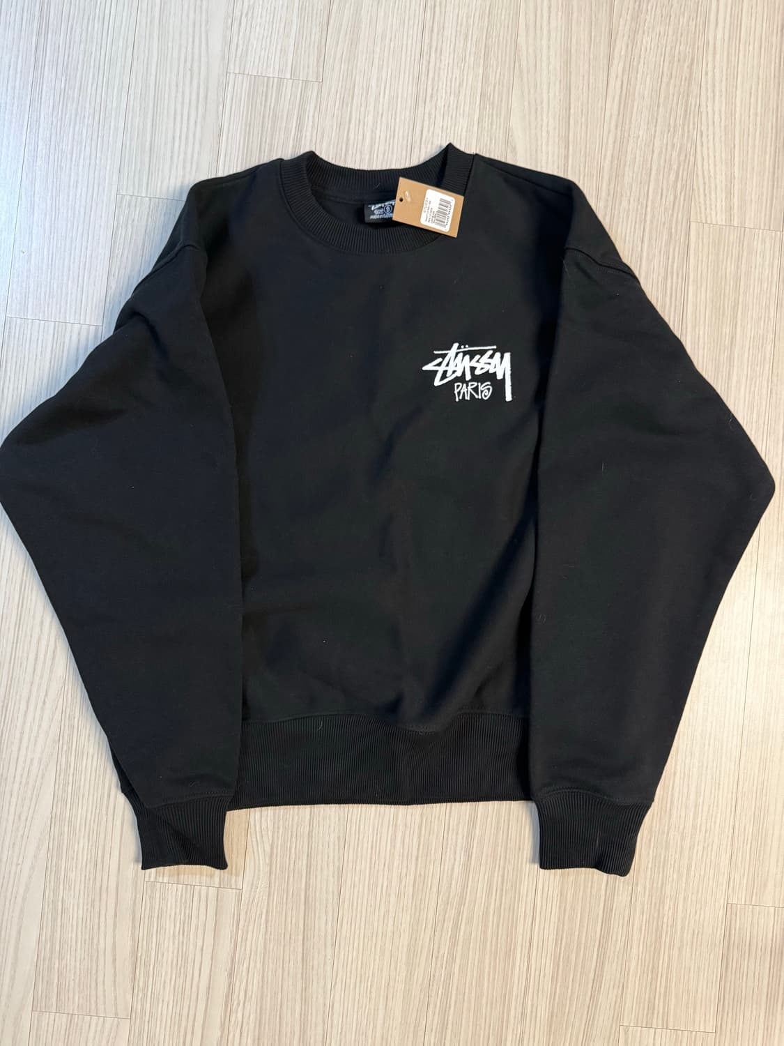 스투시 파리 크루넥 블랙 새상품 상품이미지1