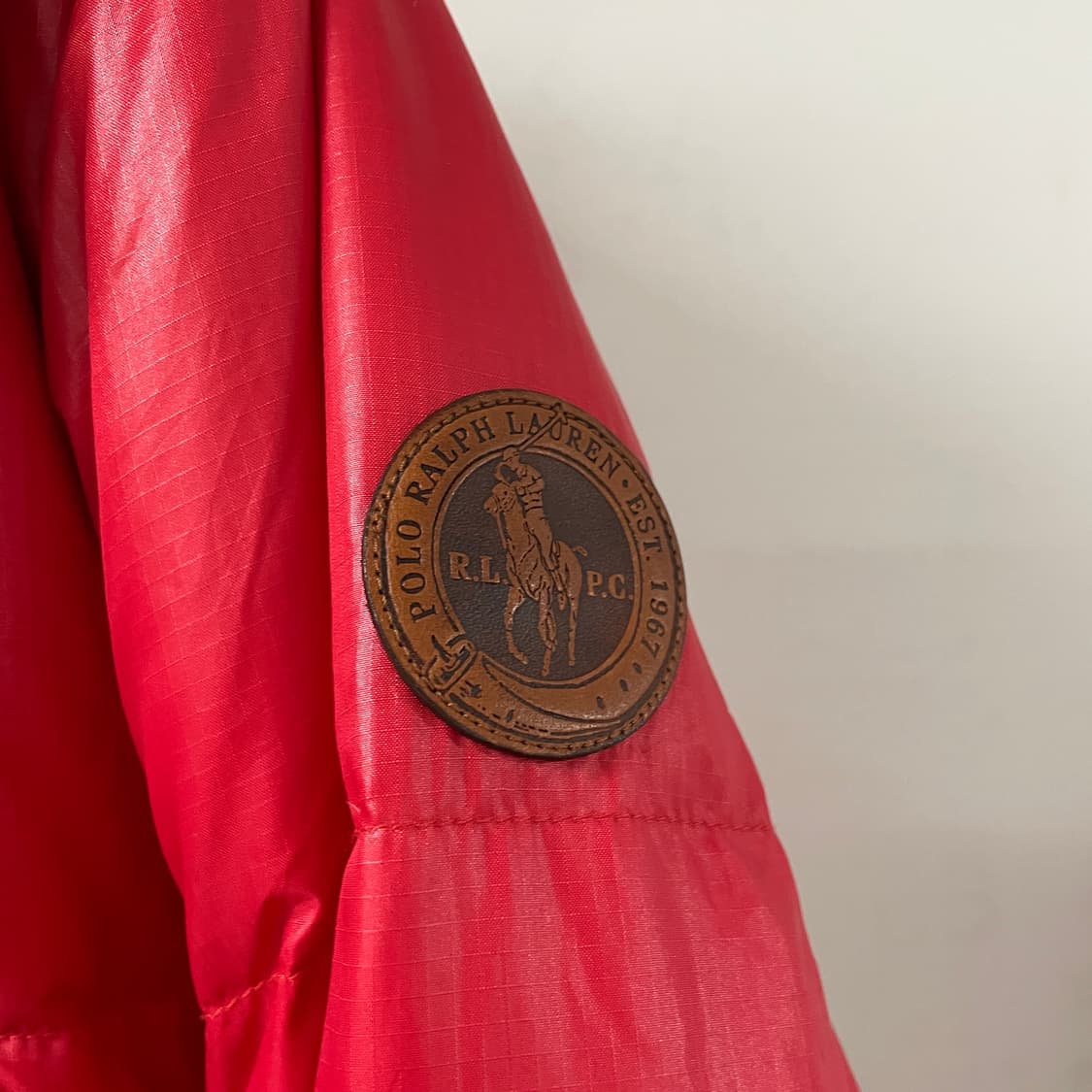 폴로 랄프로렌 레드 패딩 M 상품이미지4