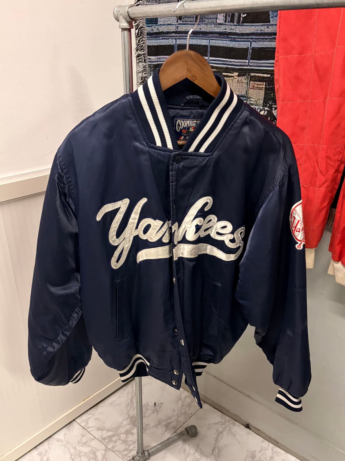 (정품/M)마제스틱 뉴욕 양키스 바시티 자켓a1 상품이미지2